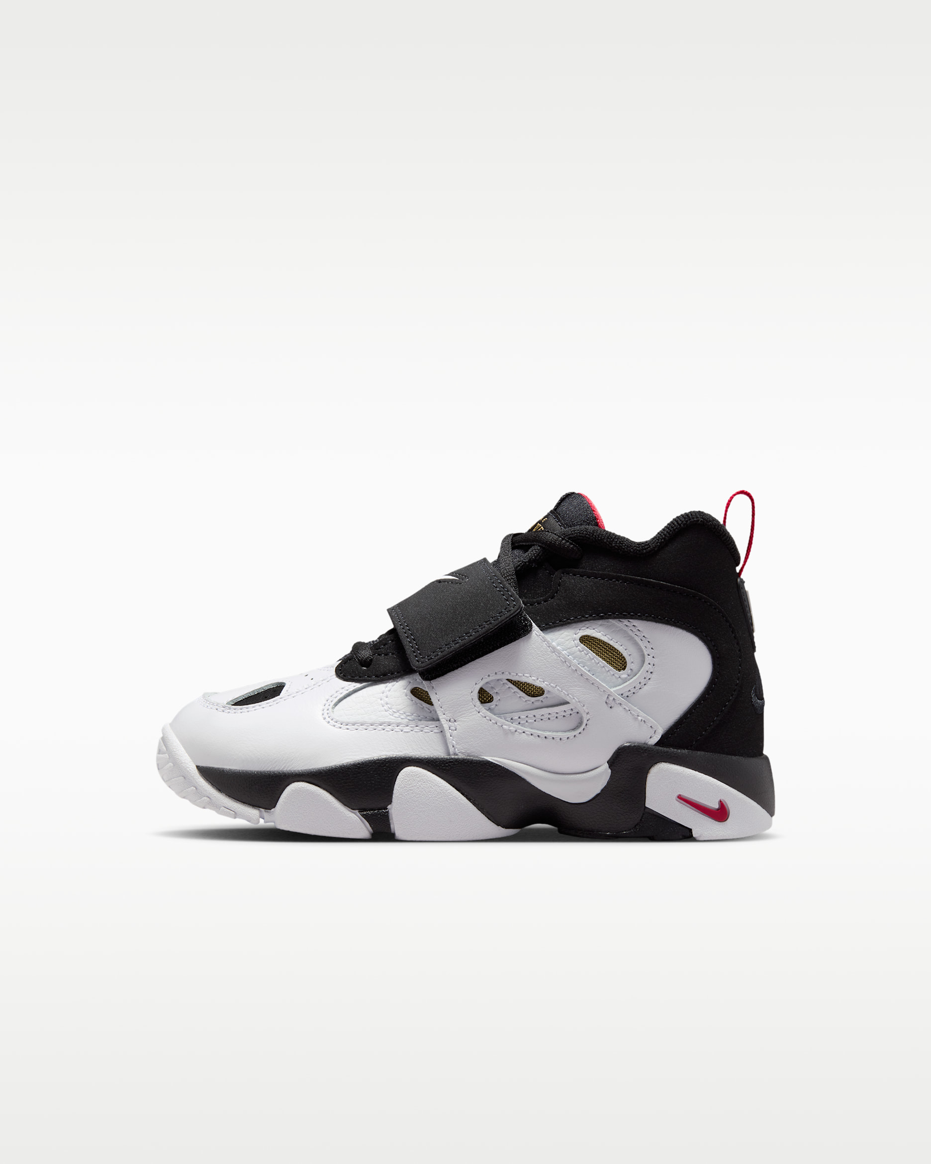 Nike Diamond Turf II Little Kids' Shoes - Black/Fire Red/Metallic Gold/White