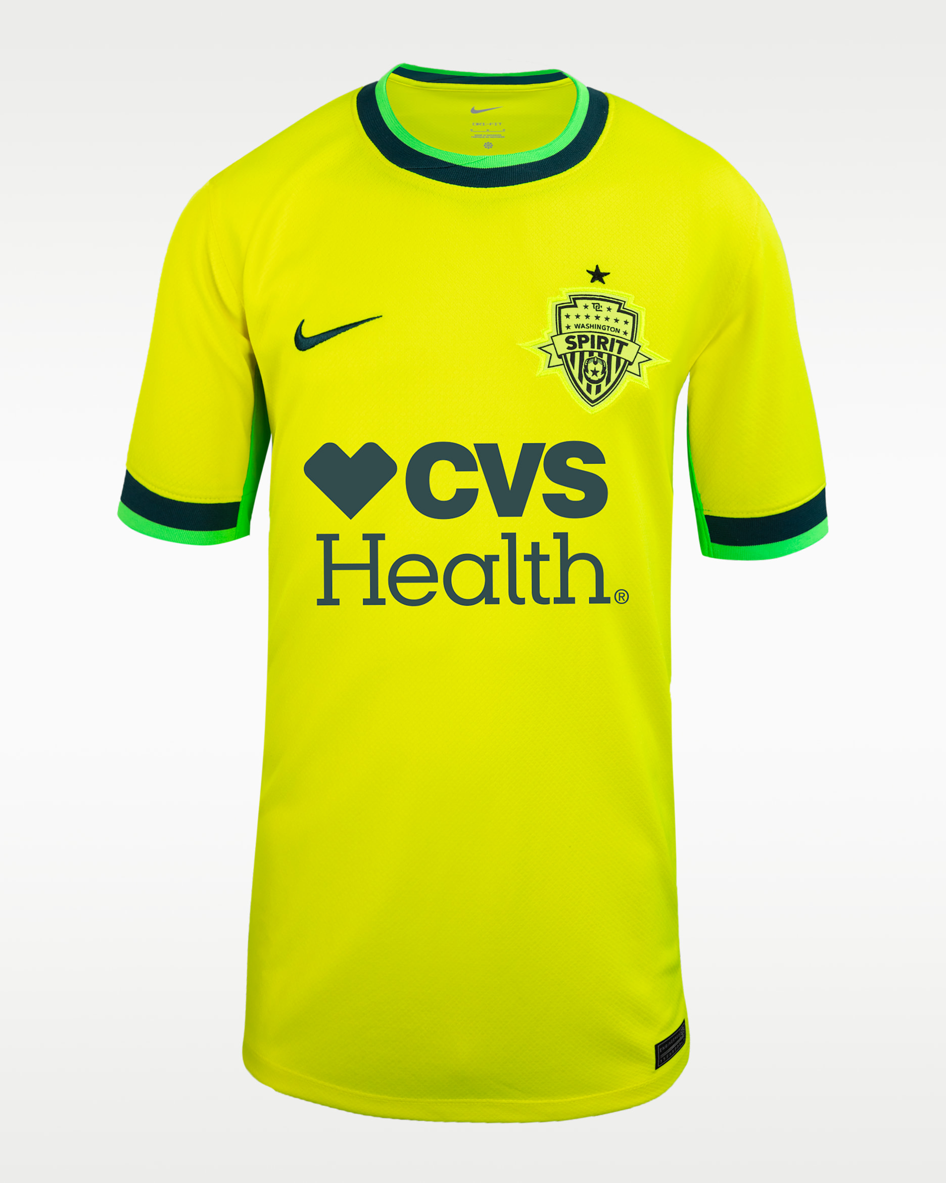 Trinity Rodman Washington Spirit 2025 Stadium Away Big Kids' Nike Dri-FIT NWSL Replica Jersey - Lemon Venom/Deep Teal