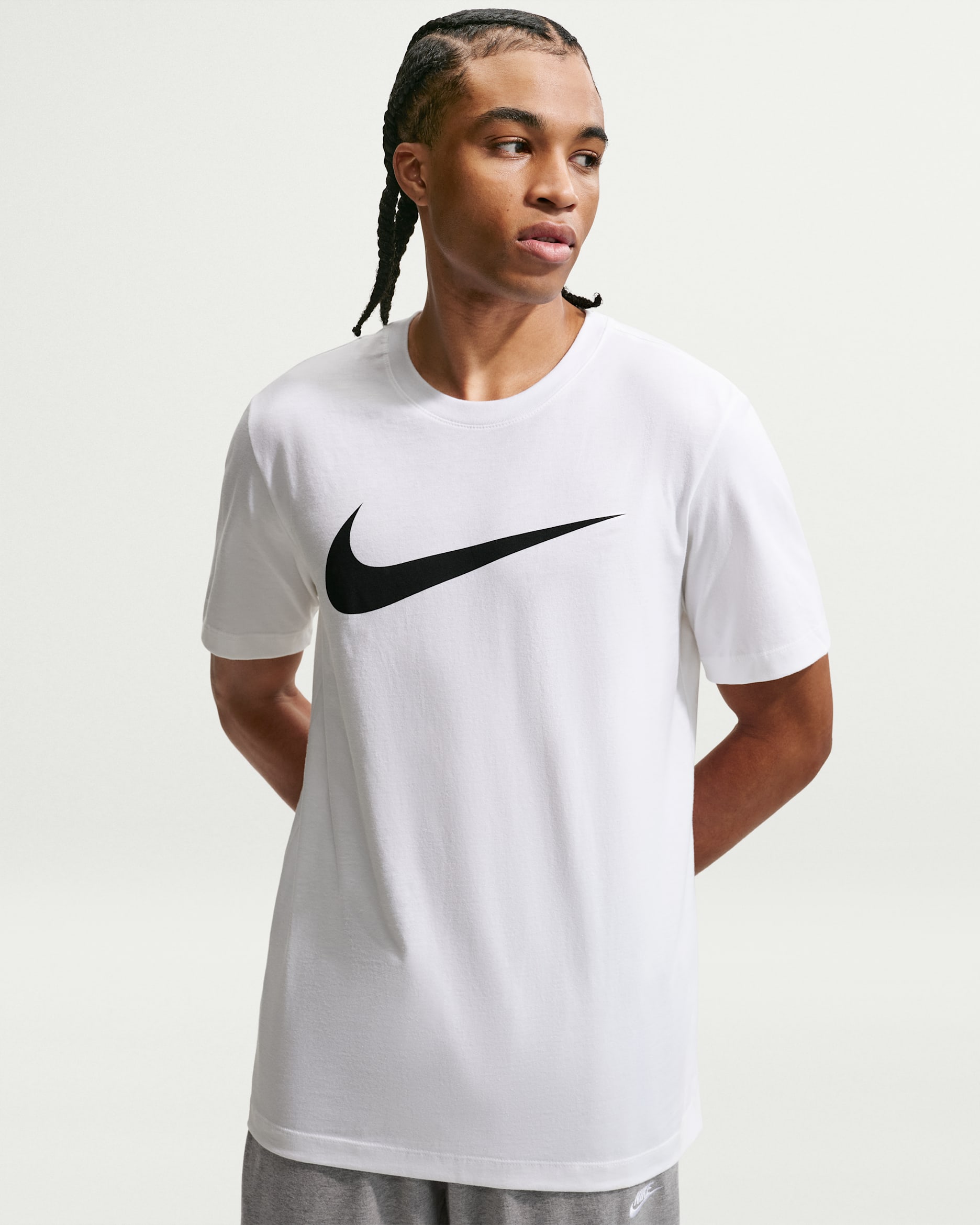 T-shirt Nike Sportswear Swoosh pour Homme - Blanc/Noir