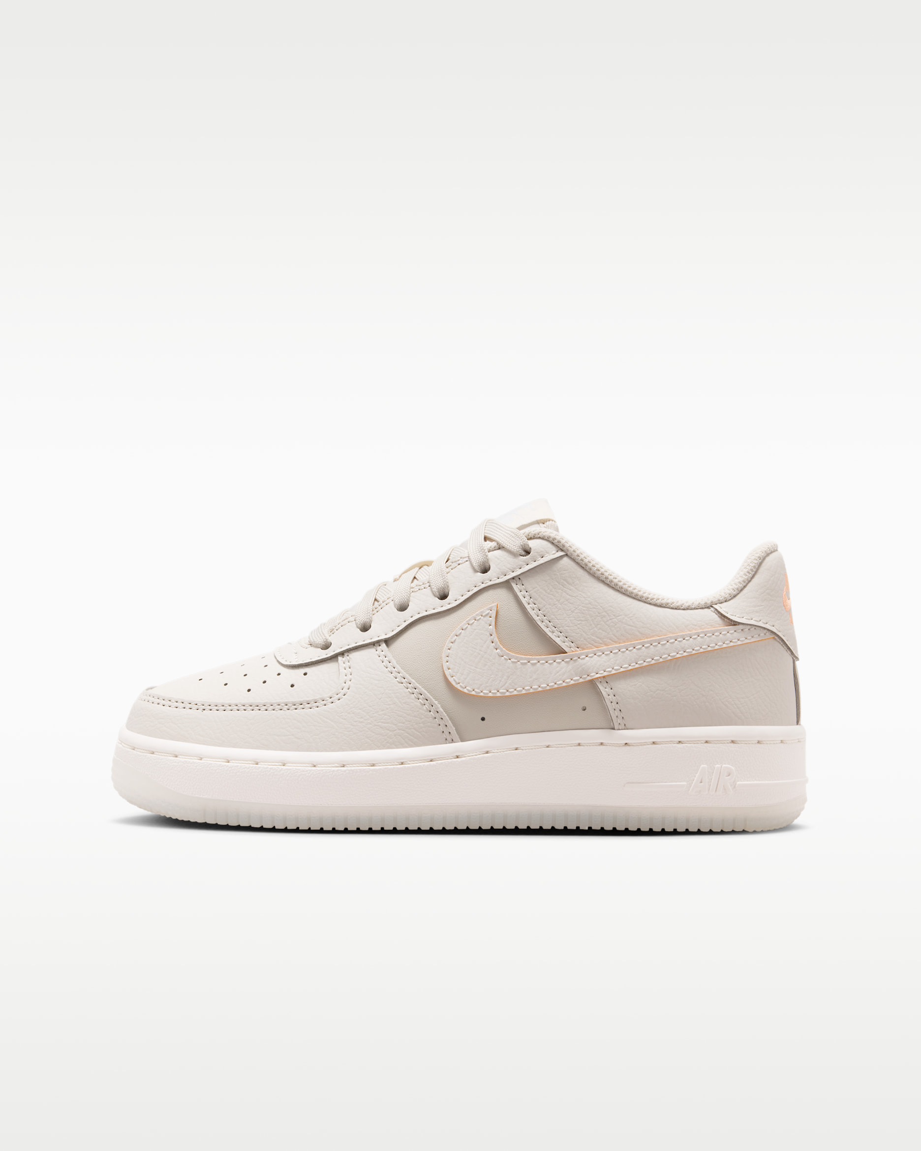 Nike Air Force 1 SE Big Kids' Shoes - Light Orewood Brown/Orange Pulse/Purple Agate/Phantom