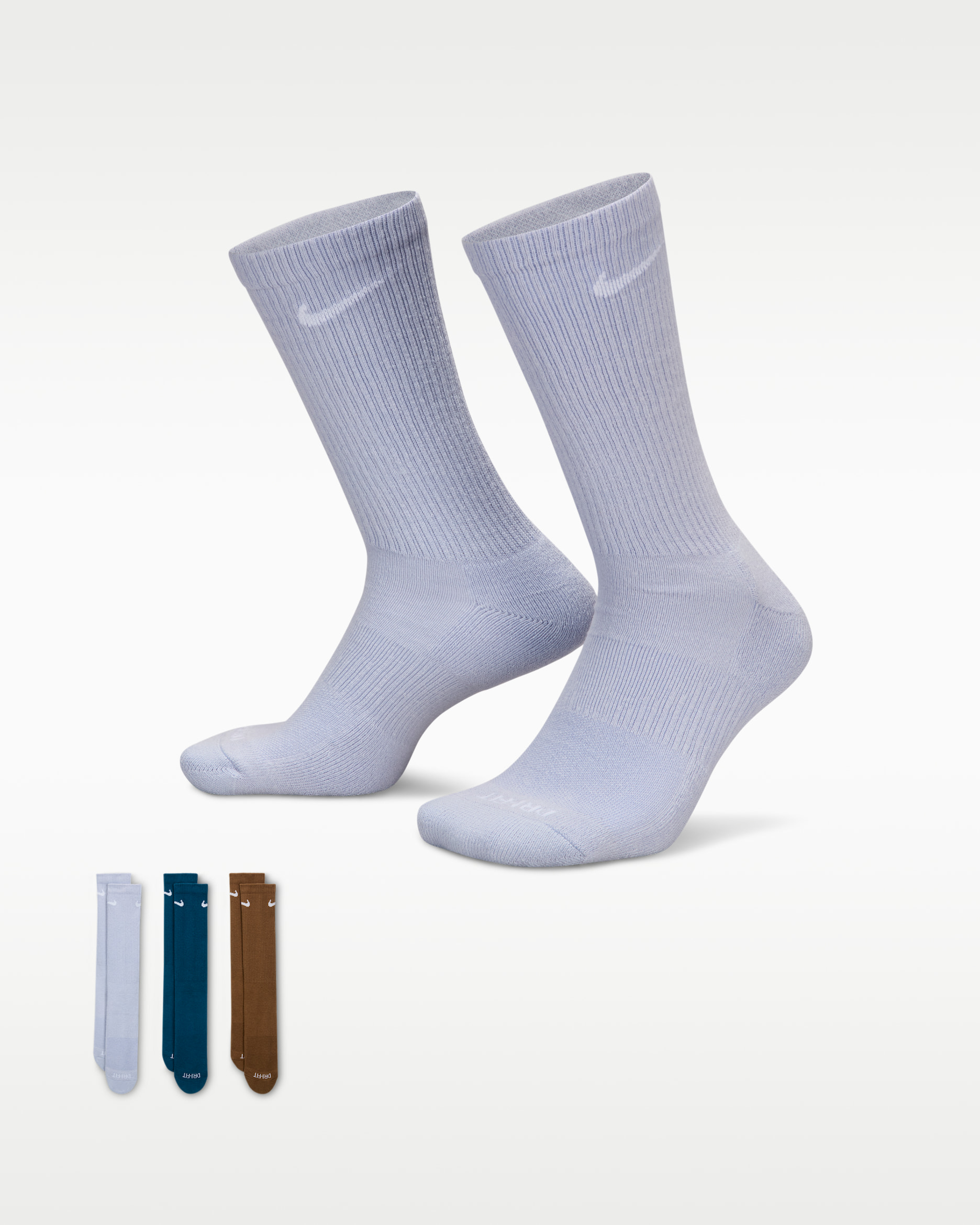 Nike Everyday Plus Cushioned Training Crew Socks (3 Pairs) - Multi-Colour