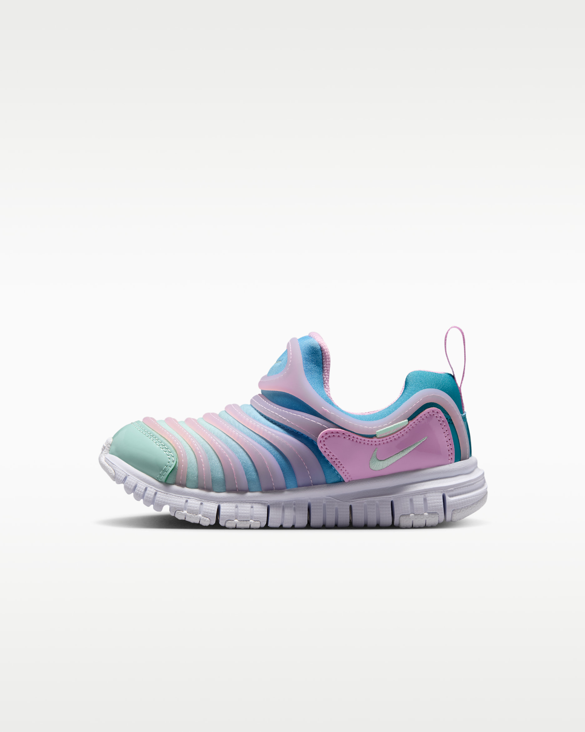 Nike Dynamo Free Younger Kids' Easy On/Off Shoes - Pink Rise/Energy/White/Arctic Green
