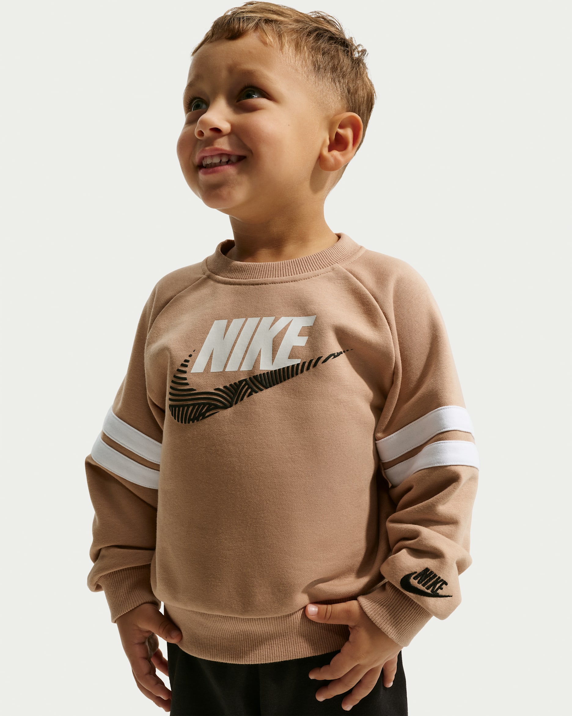 Nike Sportswear In The Zone Toddler French Terry Oversized Crew - Hemp