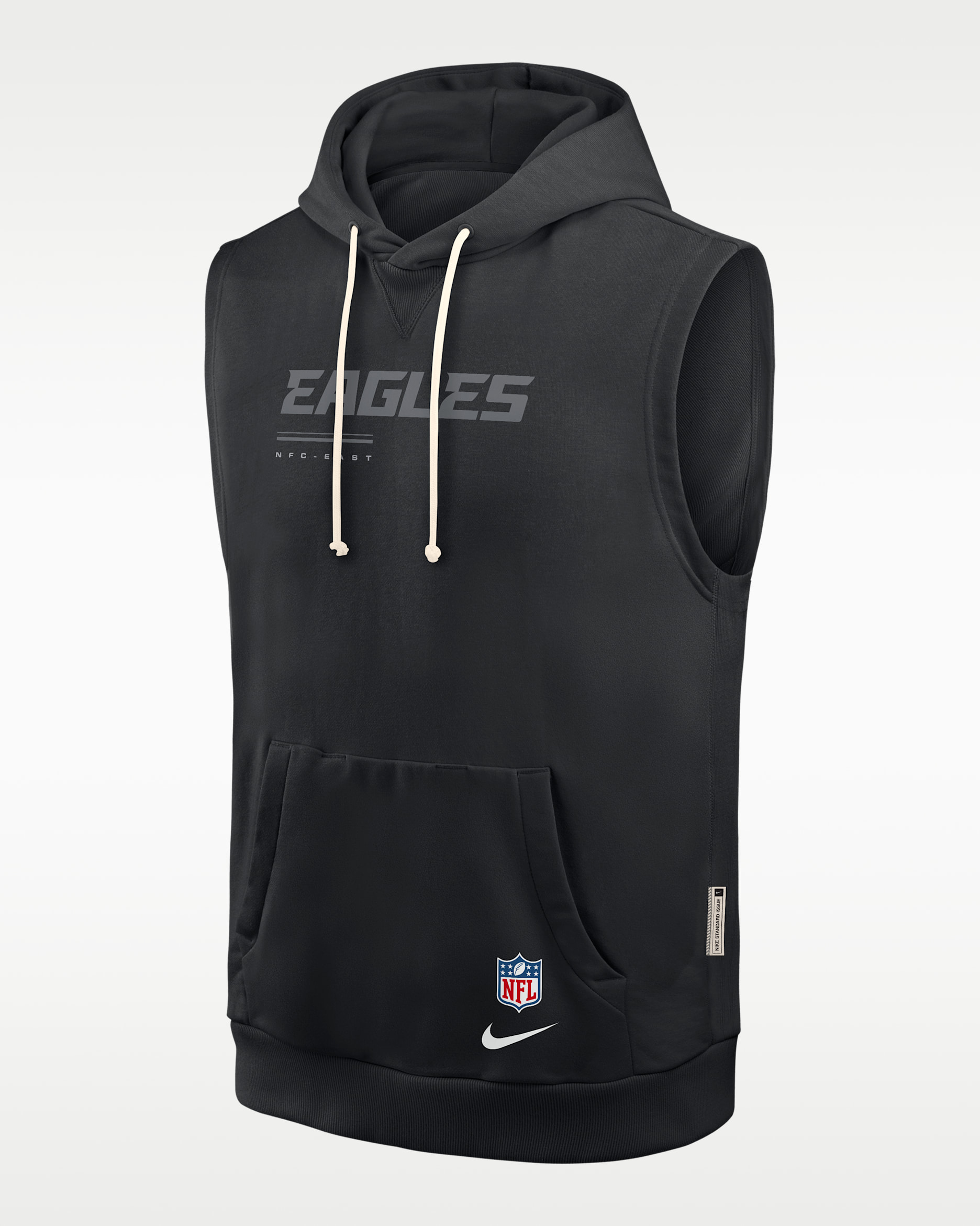 Philadelphia Eagles Sideline Men's Nike Dri-FIT NFL Sleeveless Pullover Hoodie - Black