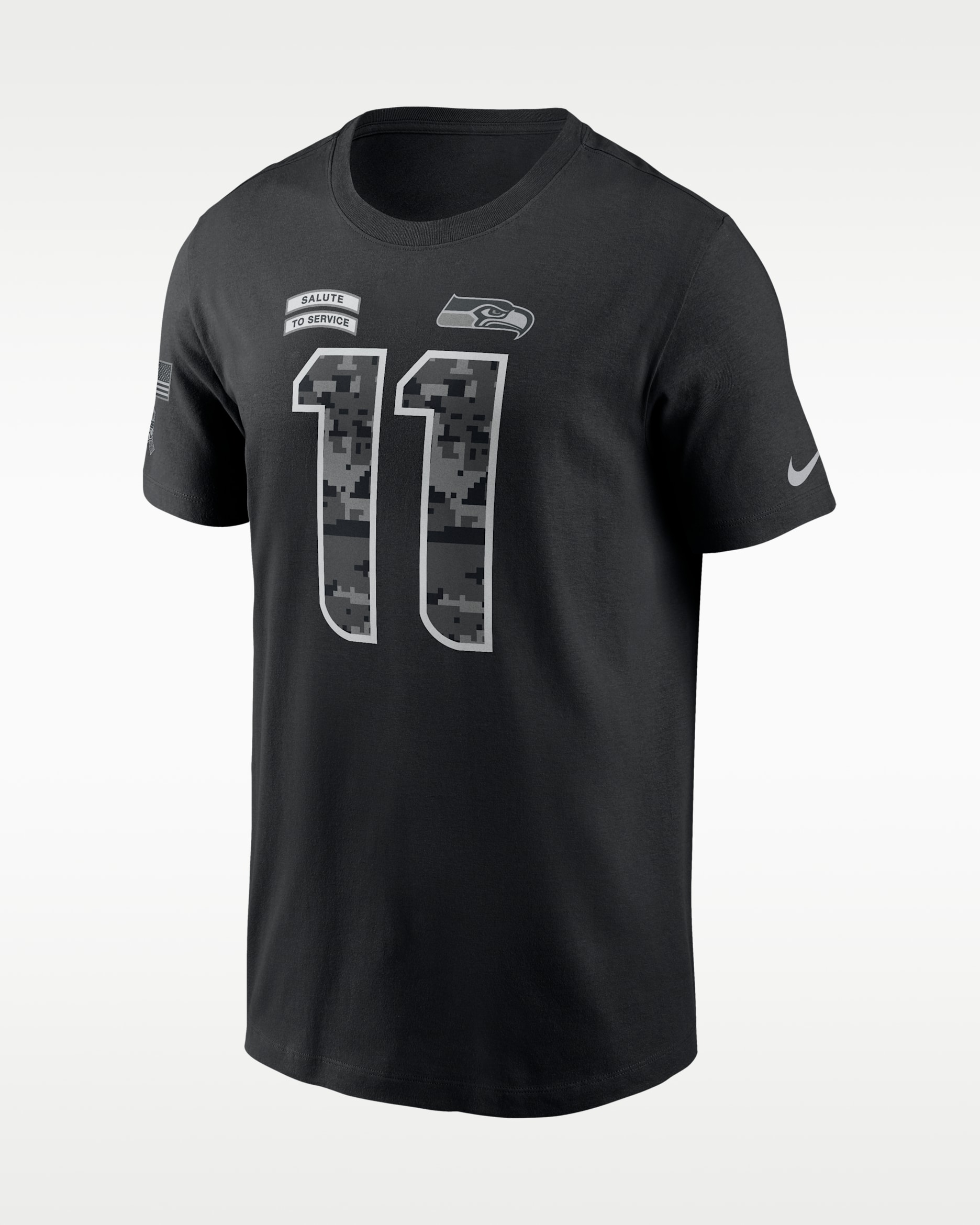 Jaxon Smith-Njigba Seattle Seahawks Salute to Service Men's Nike NFL T-Shirt - Black