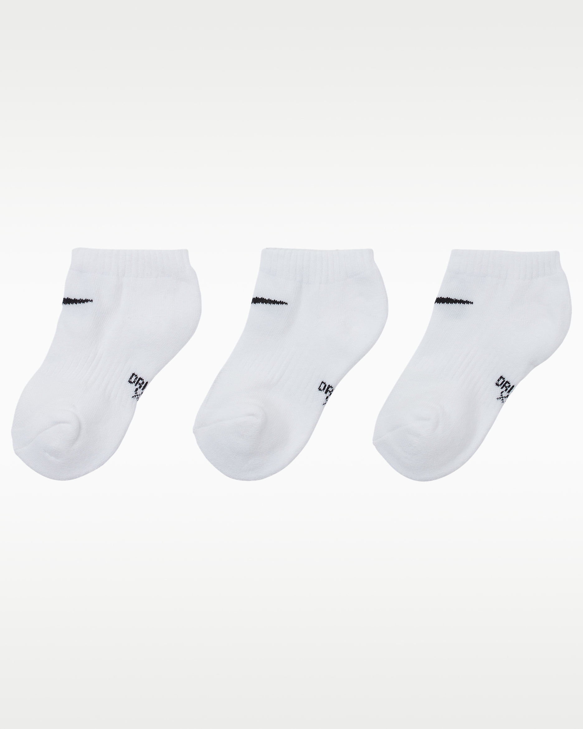 Chaussettes invisibles Nike Dri-FIT Performance pour Jeune enfant (3 paires) - Blanc