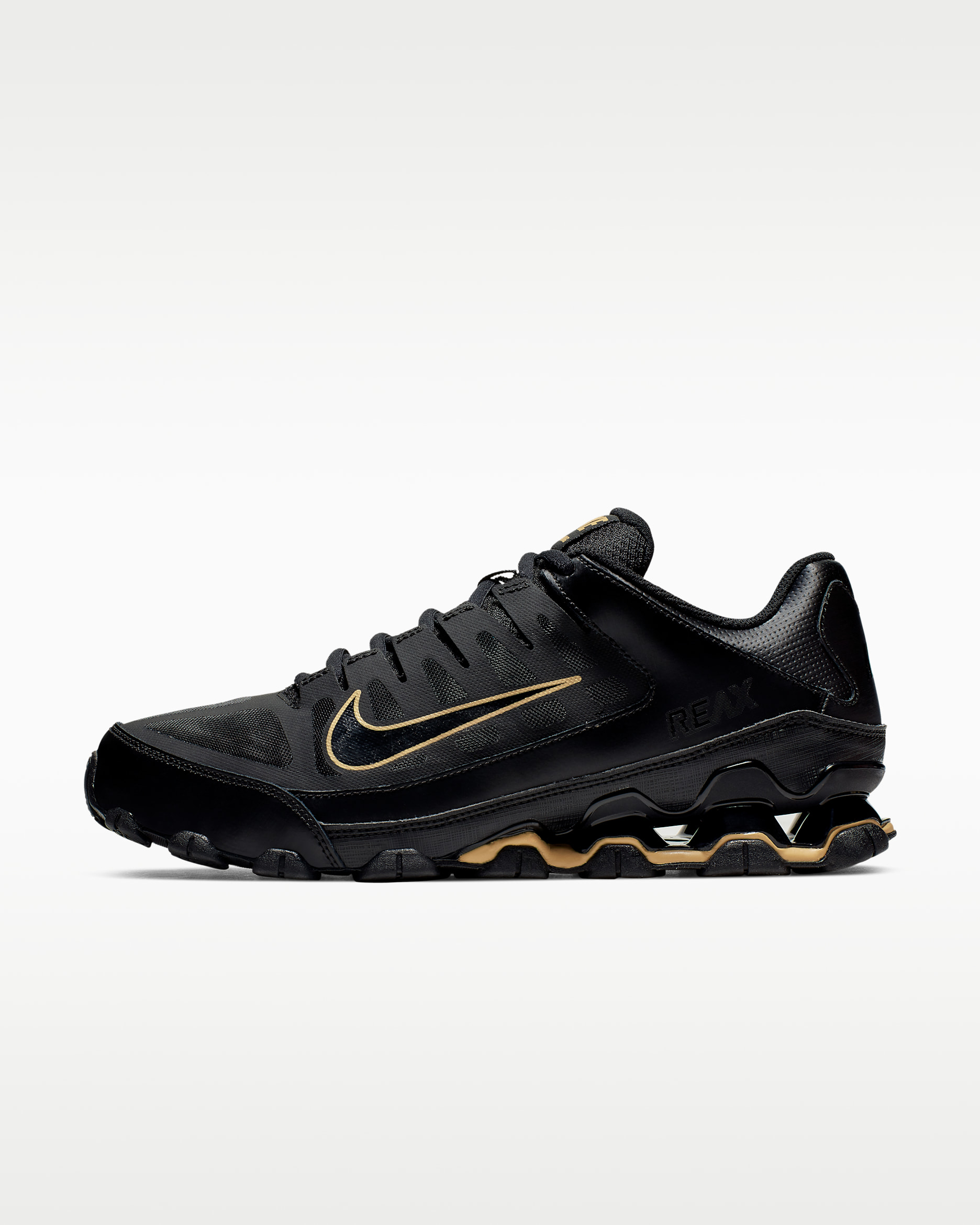 รองเท้าออกกำลังกายผู้ชาย Nike Reax 8 TR - ดำ/ดำ/Metallic Gold