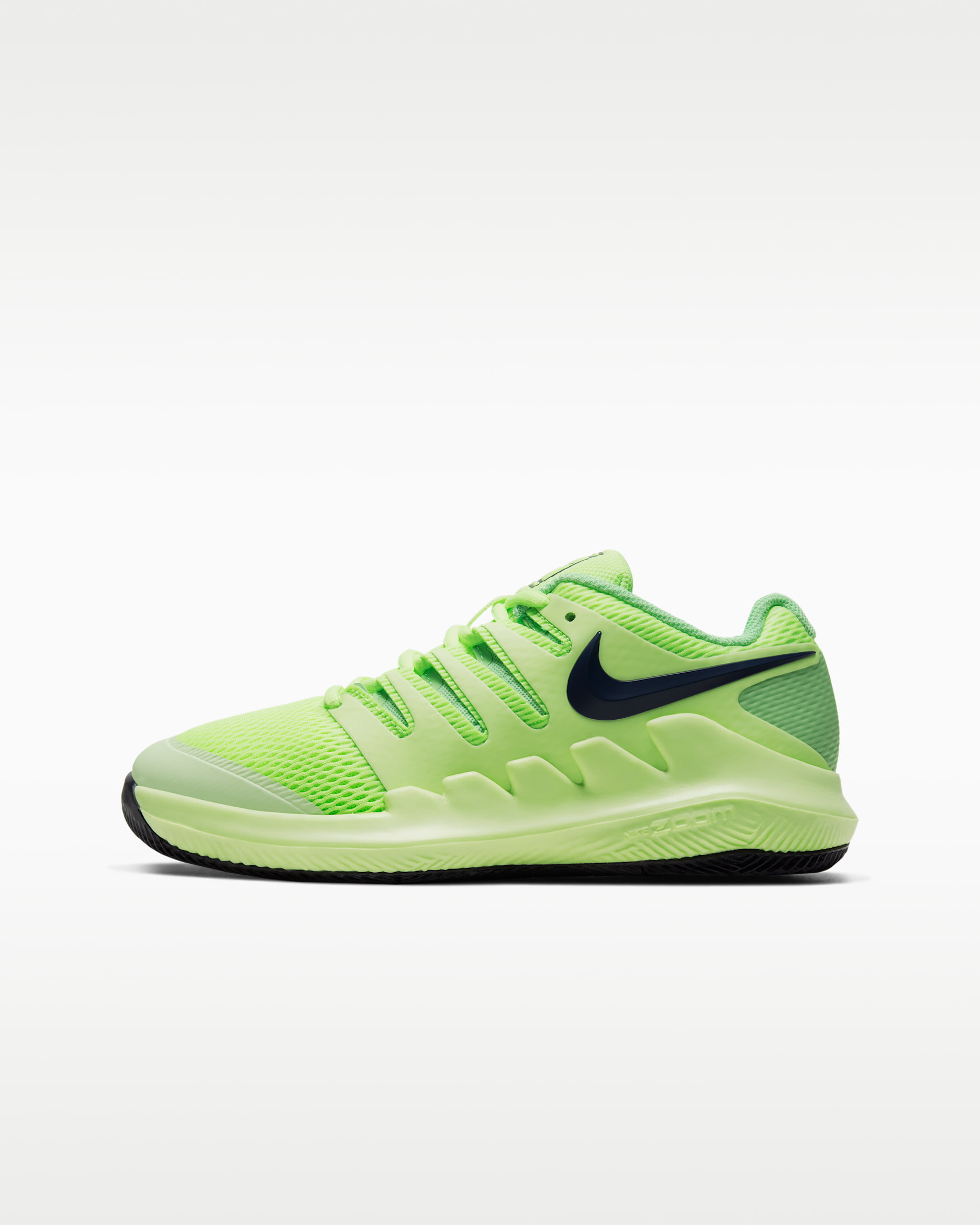 Calzado de tenis para niños talla pequeña/grande NikeCourt Jr. Vapor X - Verde fantasma/Voltio ligero/Verde pulgón/Azul oscuro