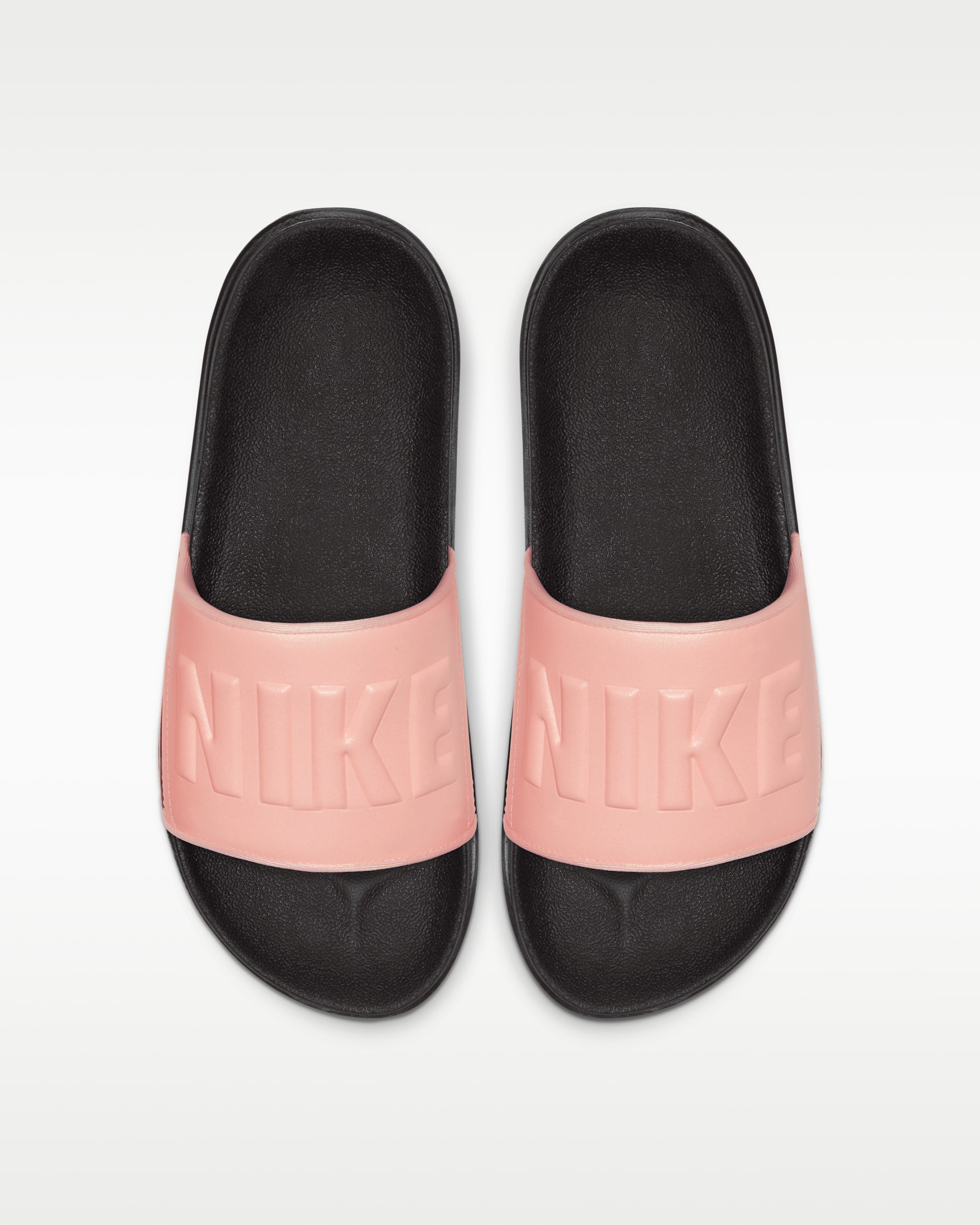 ナイキ オフコート ウィメンズスライド - ブラック/コーラルスターダスト/コーラルスターダスト