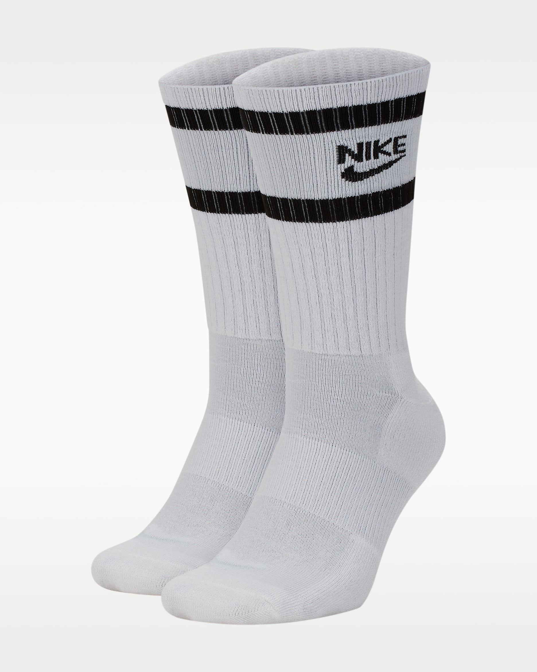 ナイキ ヘリテージ クルー ソックス (2足) - ホワイト/ブラック