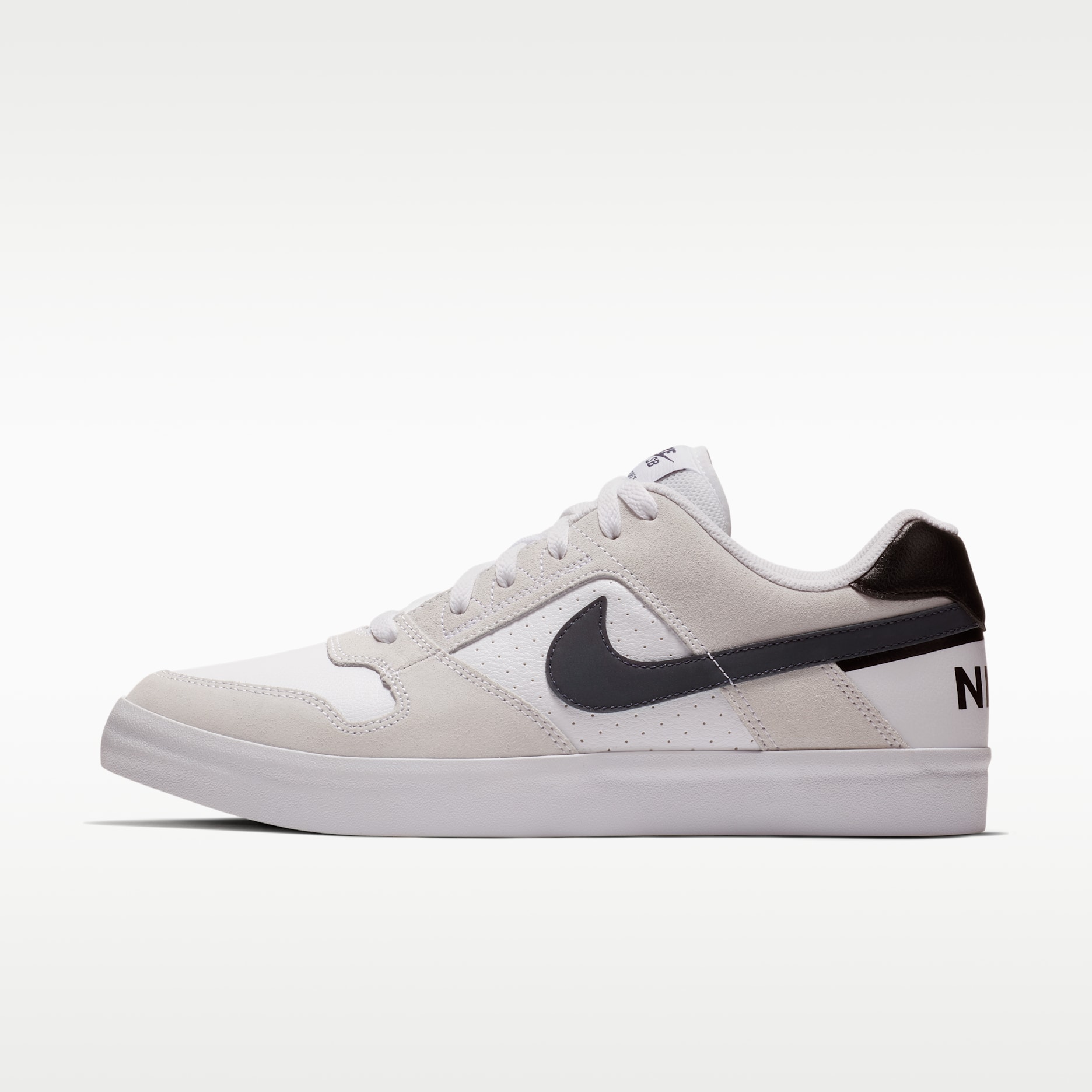 Nike SB Delta Force Vulc Men's Skate Shoes - White/Black/Thunder Blue
