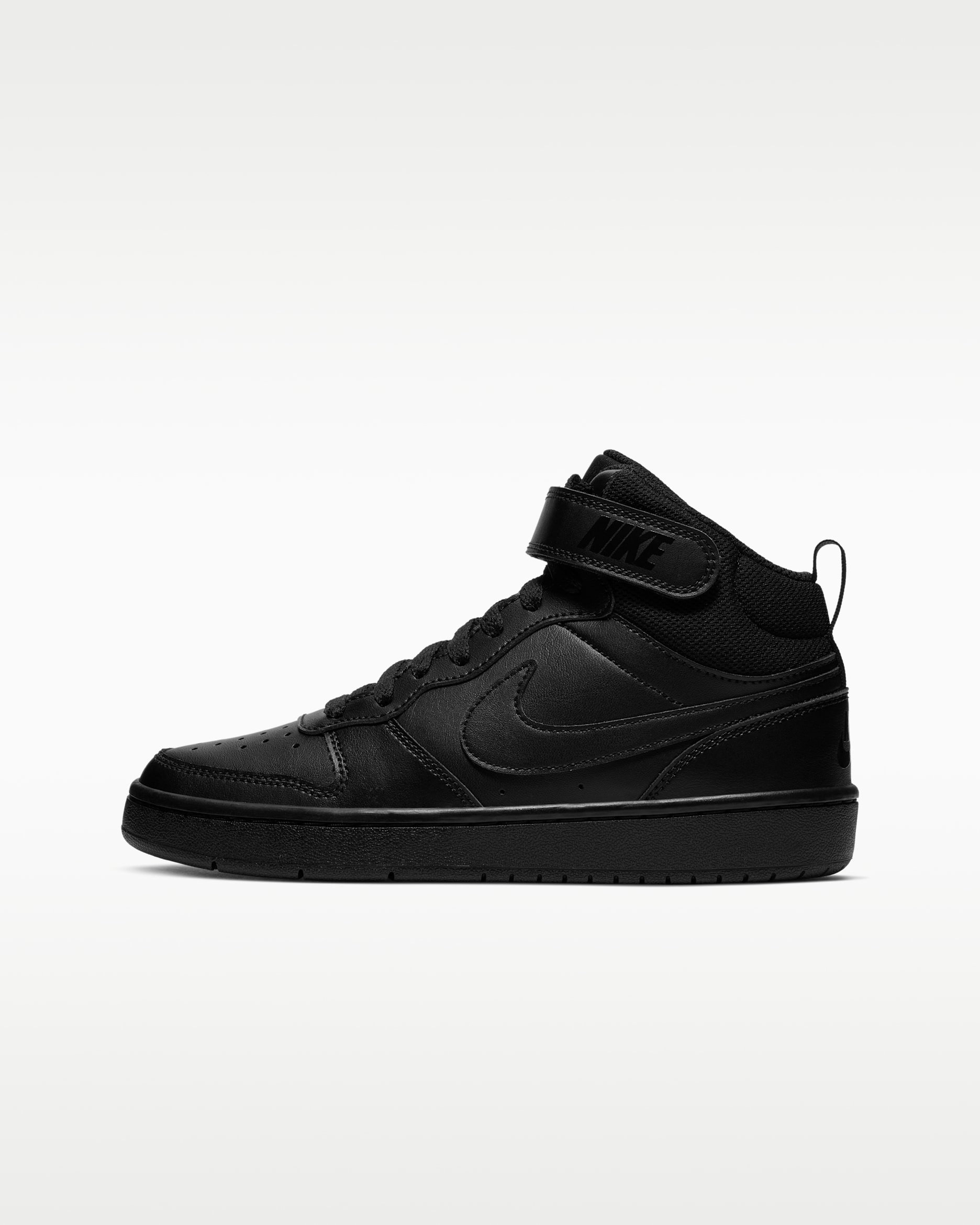 Nike Court Borough Mid 2 Older Kids' Shoes - Black/Black/Black