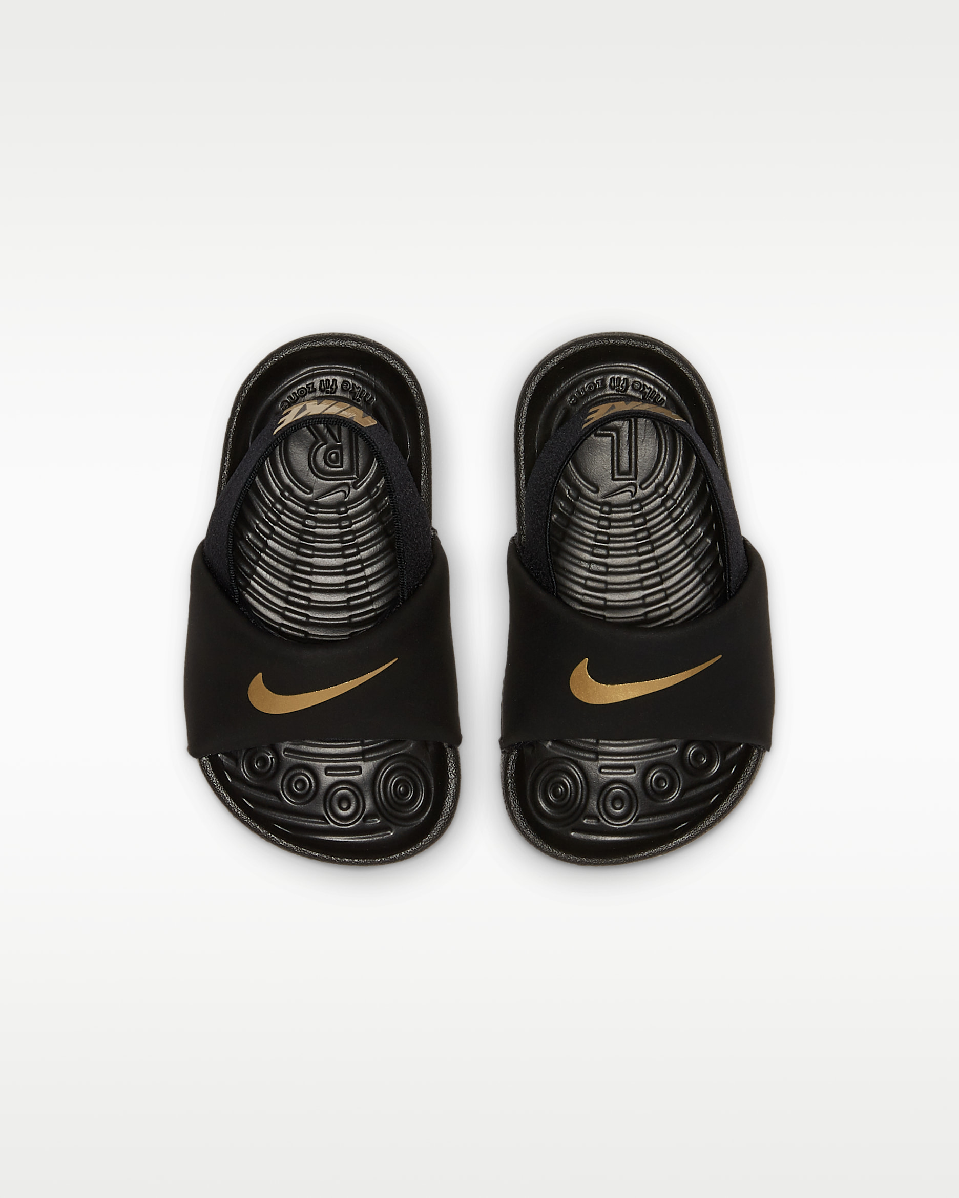 Nike Kawa Baby & Toddler Slides - Black/Metallic Gold