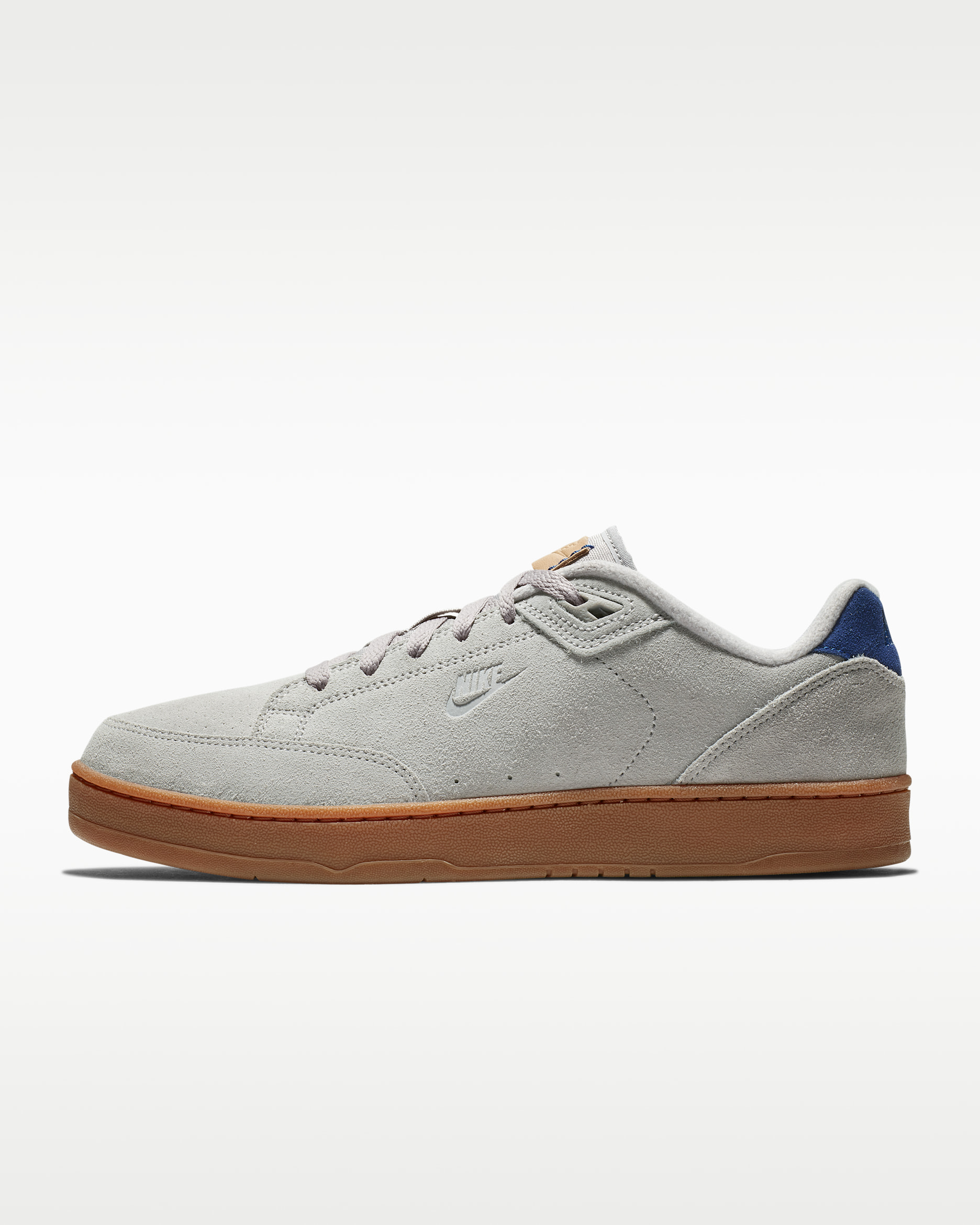 Nike Grandstand 2 Men's Shoes - Atmosphere Grey/Gum Medium Brown/Vachetta Tan/Deep Royal Blue