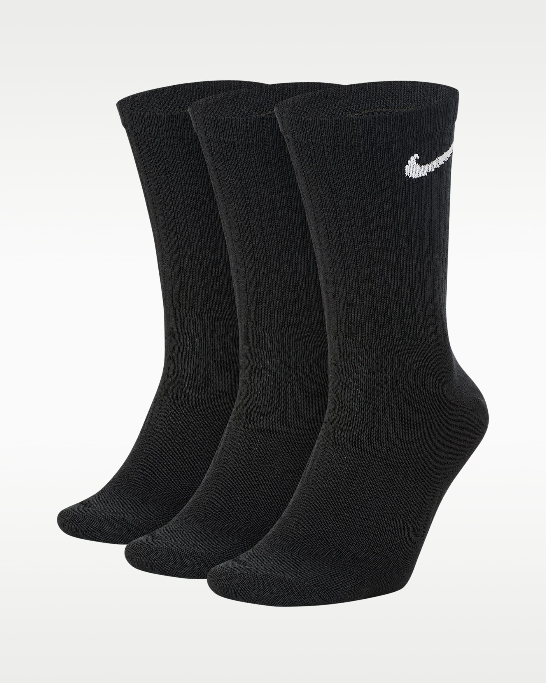 Nike Everyday Lightweight Training Crew Socks (3 Pairs) - Black/White