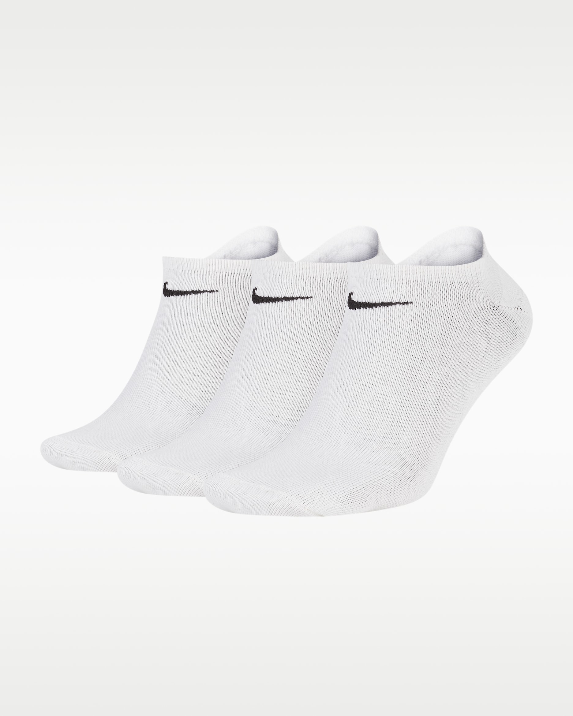 Nike Lightweight Training No-Show Socks (3 Pairs) - White/Black