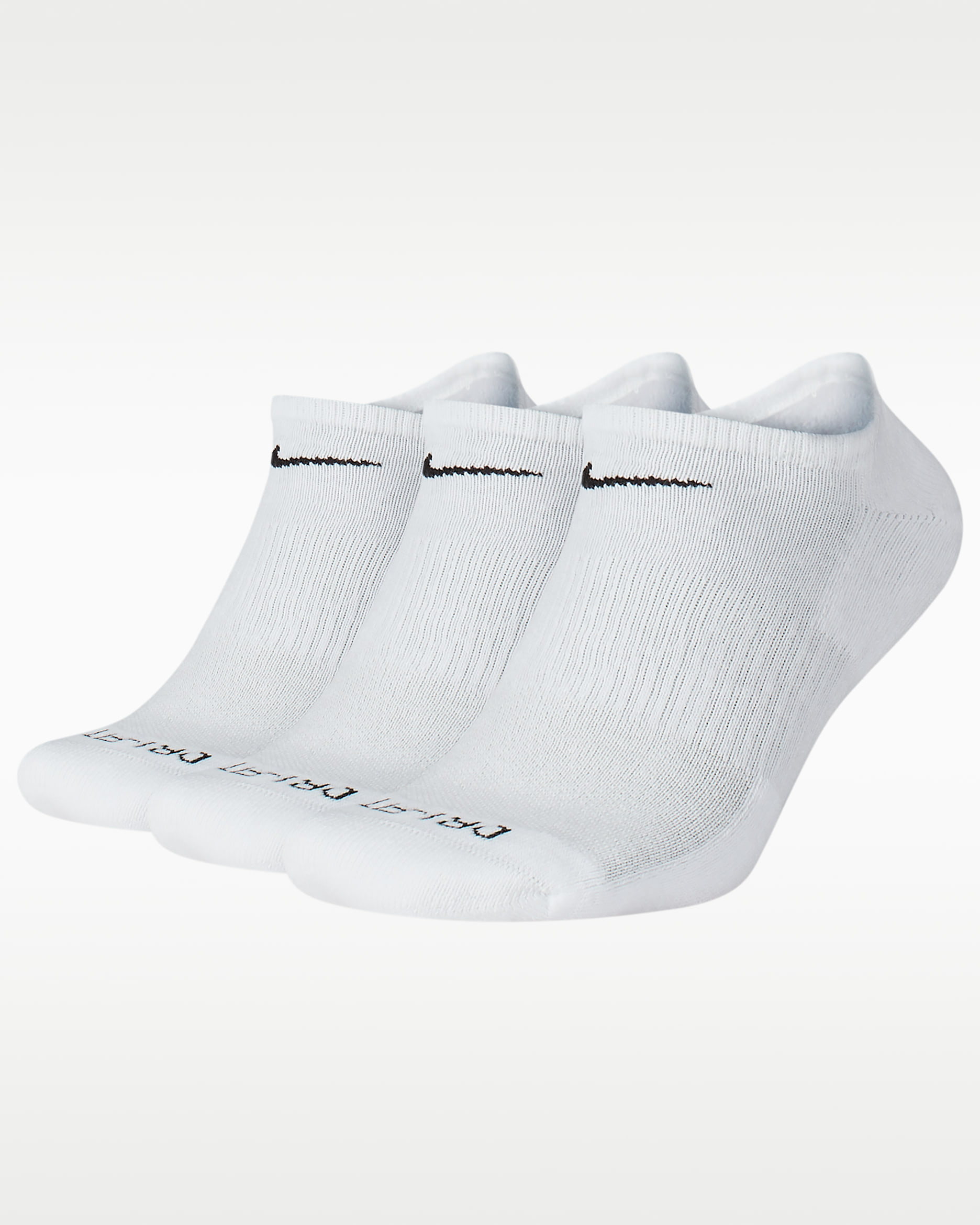 Nike Everyday Plus Cushion Training No-Show Socks (3 Pairs) - White/Black