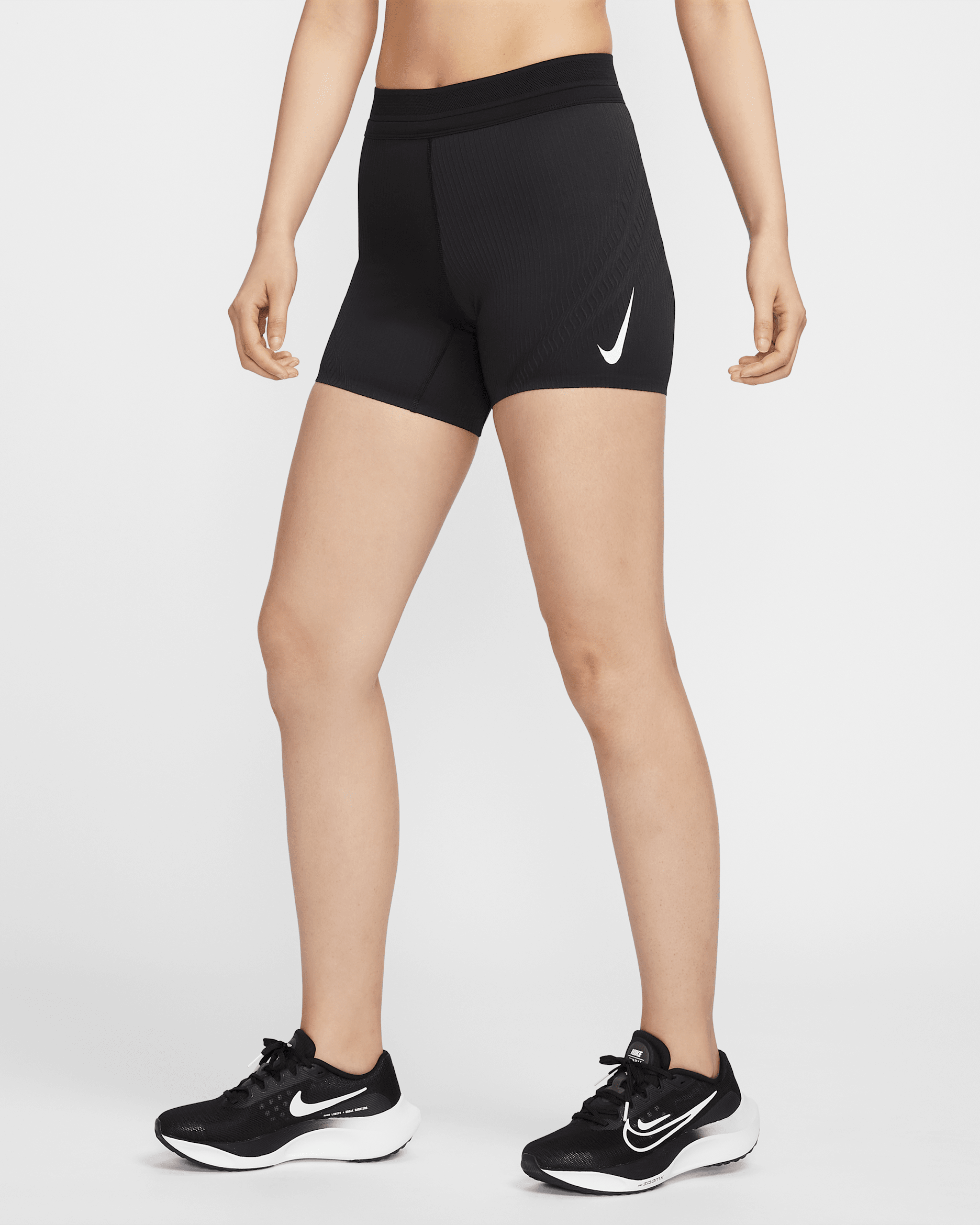Nike AeroSwift Women's Dri-FIT ADV Mid-Rise 8cm (approx.) Running Shorts - Black/Black/White