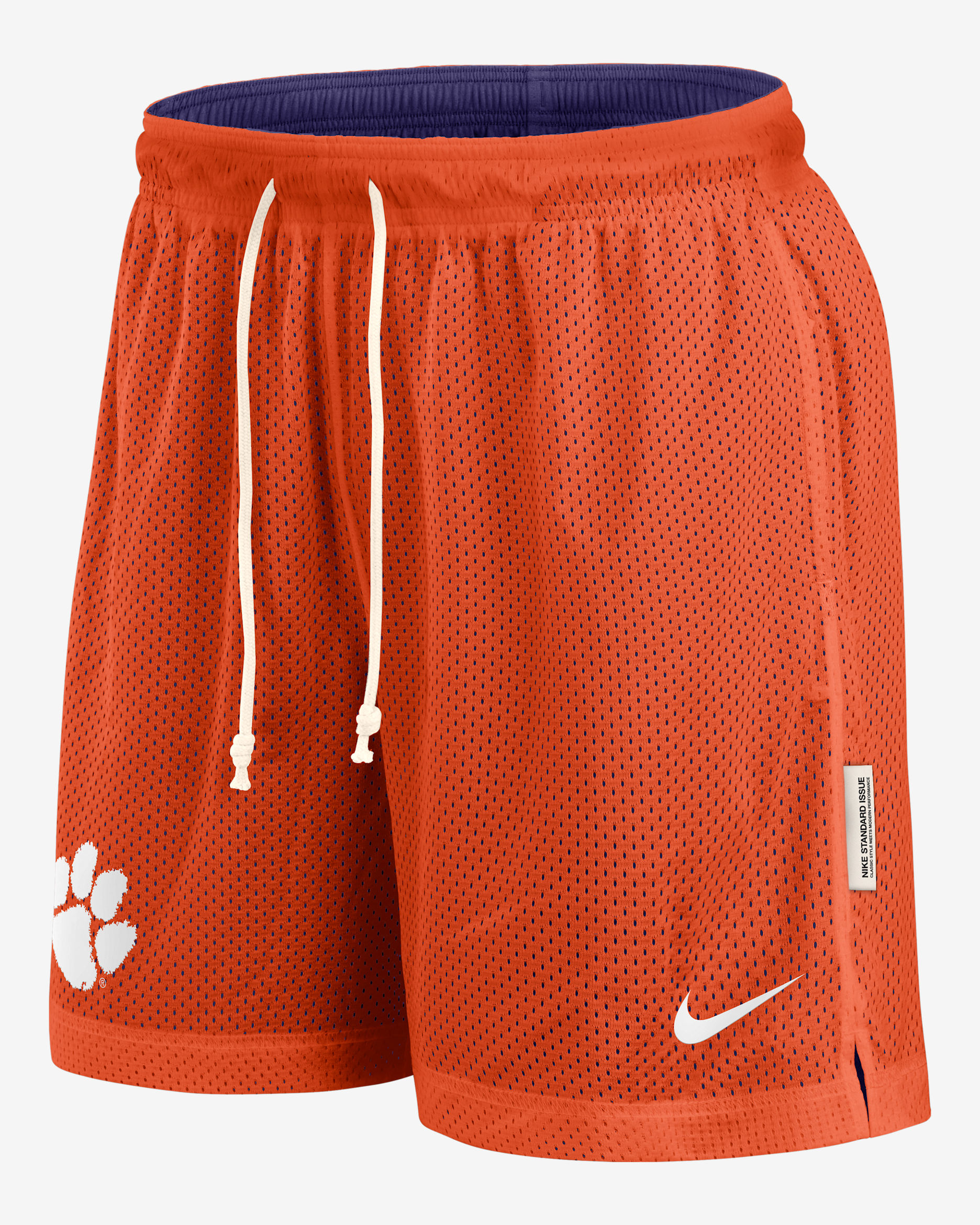 Shorts universitarios Nike Dri-FIT para hombre Clemson Reversible - Naranja