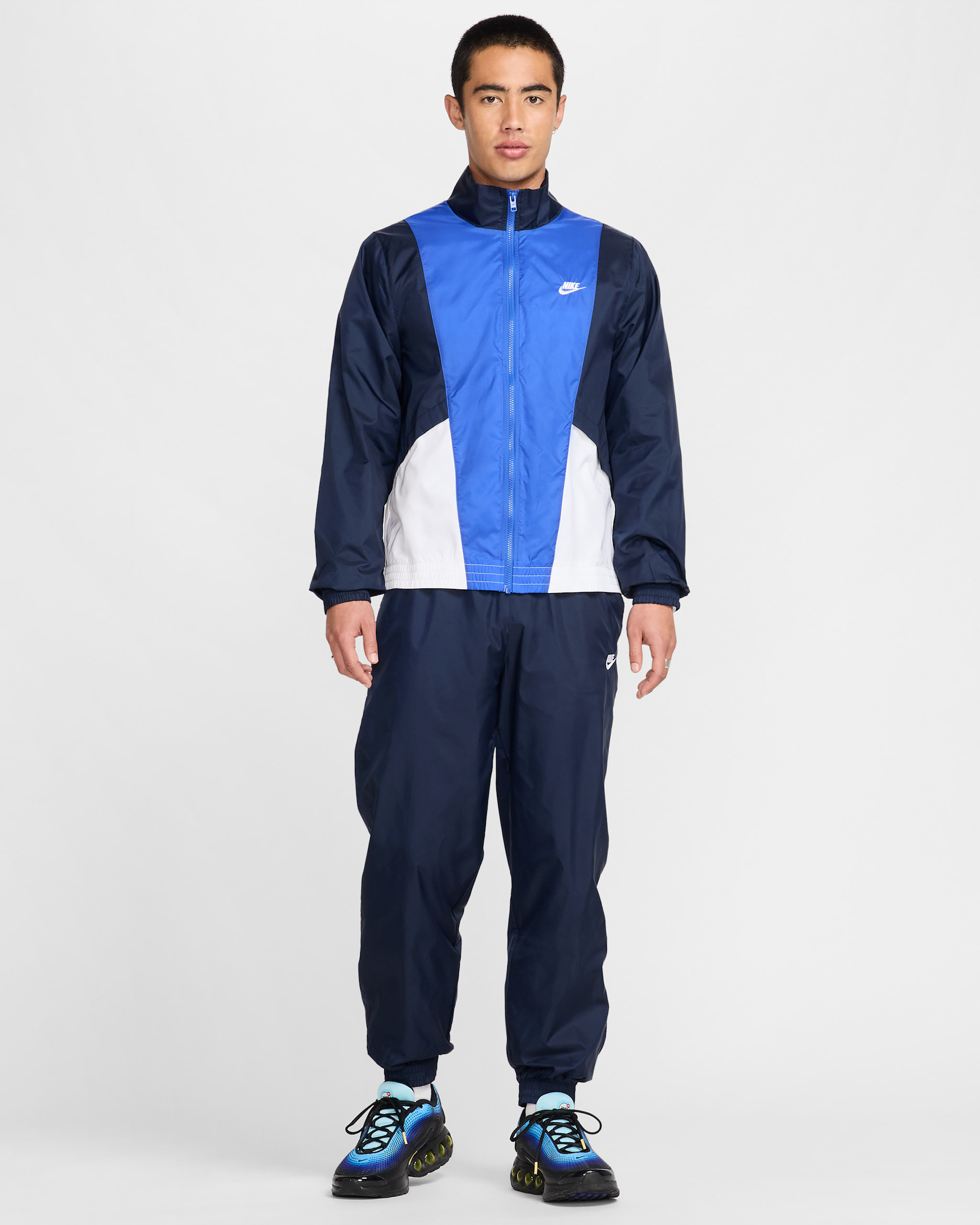 Nike Club Men's Woven Tracksuit - Obsidian/White/Game Royal/White