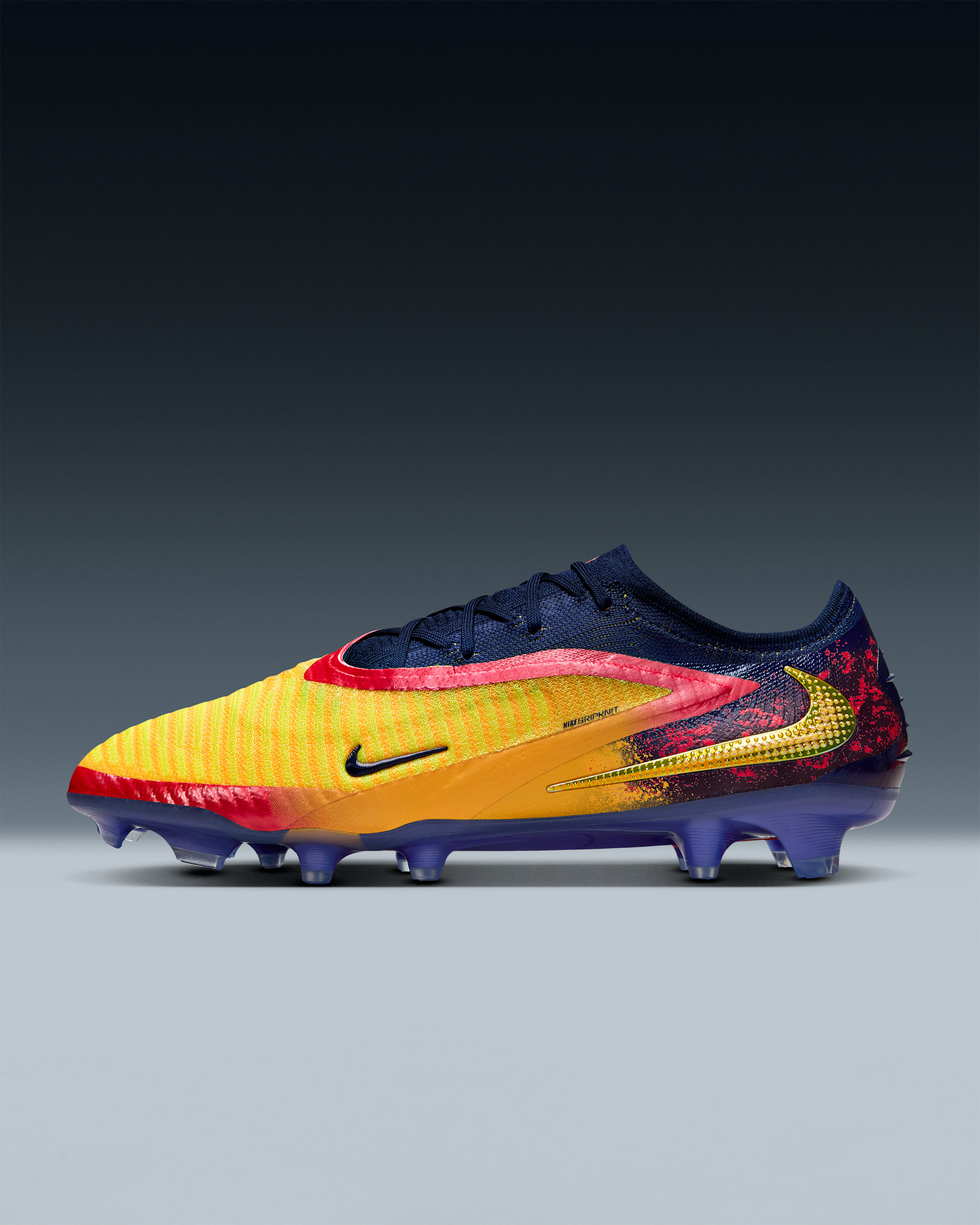 รองเท้าสตั๊ดฟุตบอลสำหรับพื้นสนามทั่วไป Nike Phantom 6 Low Elite "Erling Haaland" - Laser Orange/Blue Void/Lemon Venom