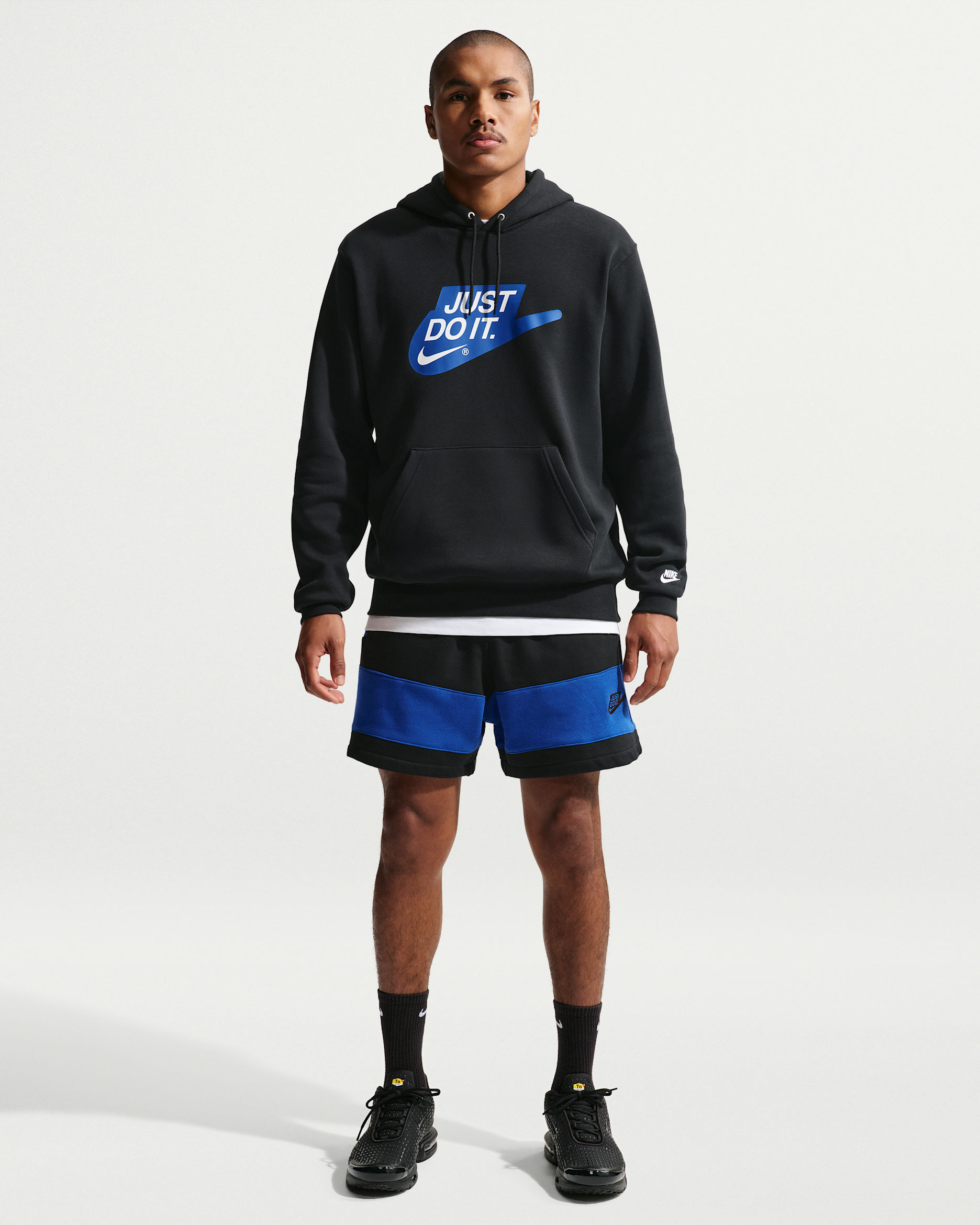 Nike Sportswear Club Men's Fleece Shorts - Black/Game Royal/Black/Game Royal