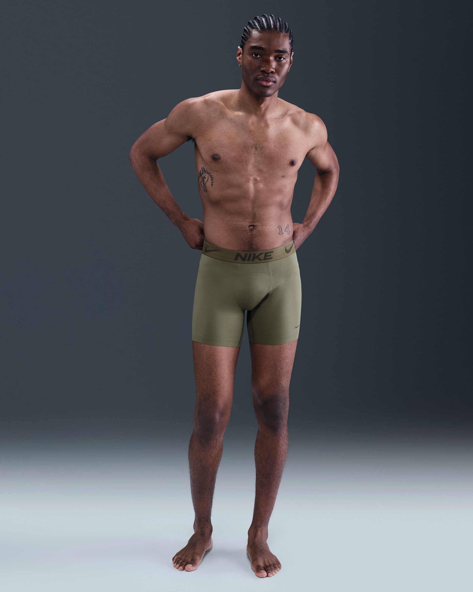 Nike Elite Micro Men's Dri-FIT ADV Boxer Briefs - Medium Olive