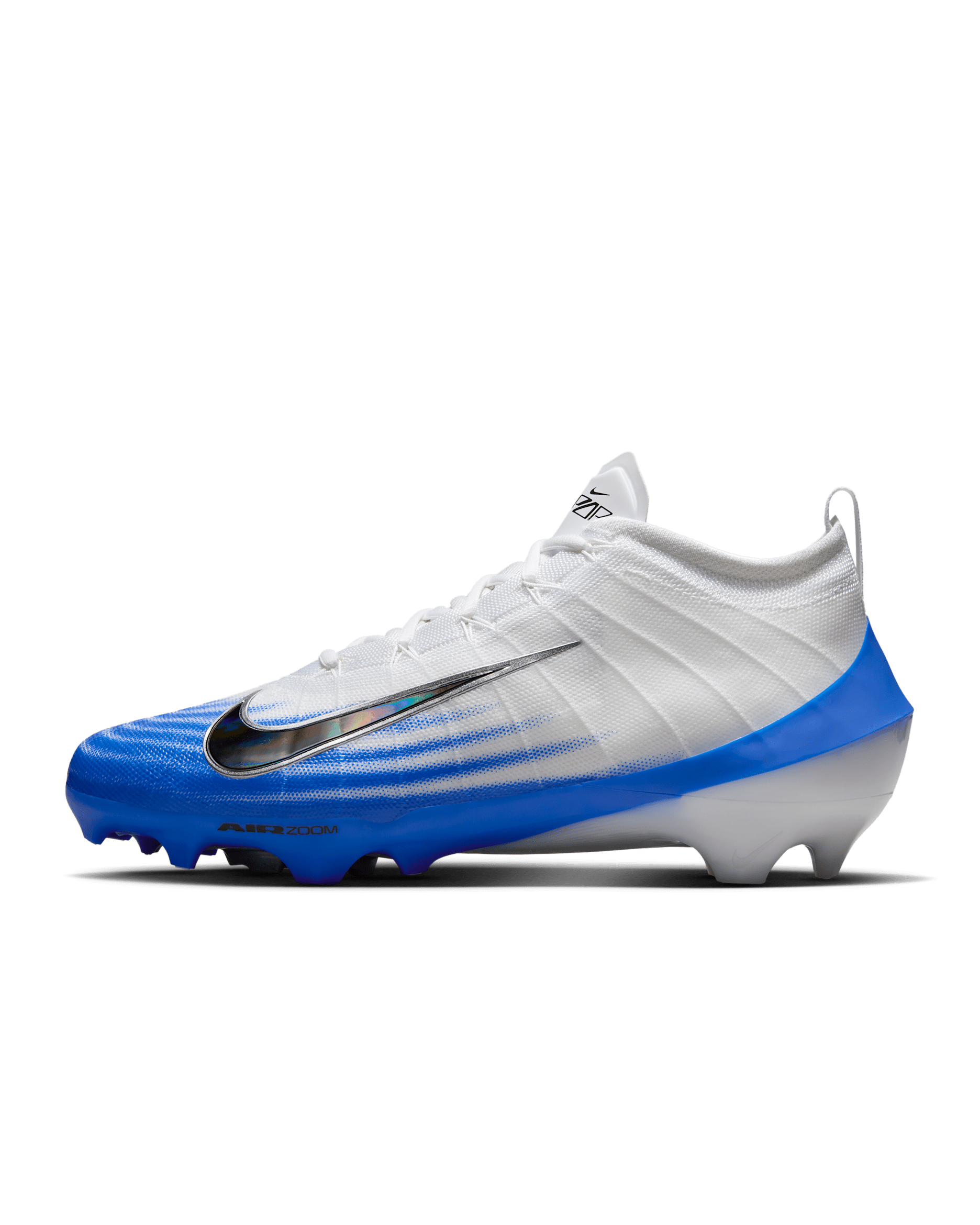 Tacos de fútbol americano Nike Vapor Elite 1 - Blanco/Azul carrera/Plata metalizado