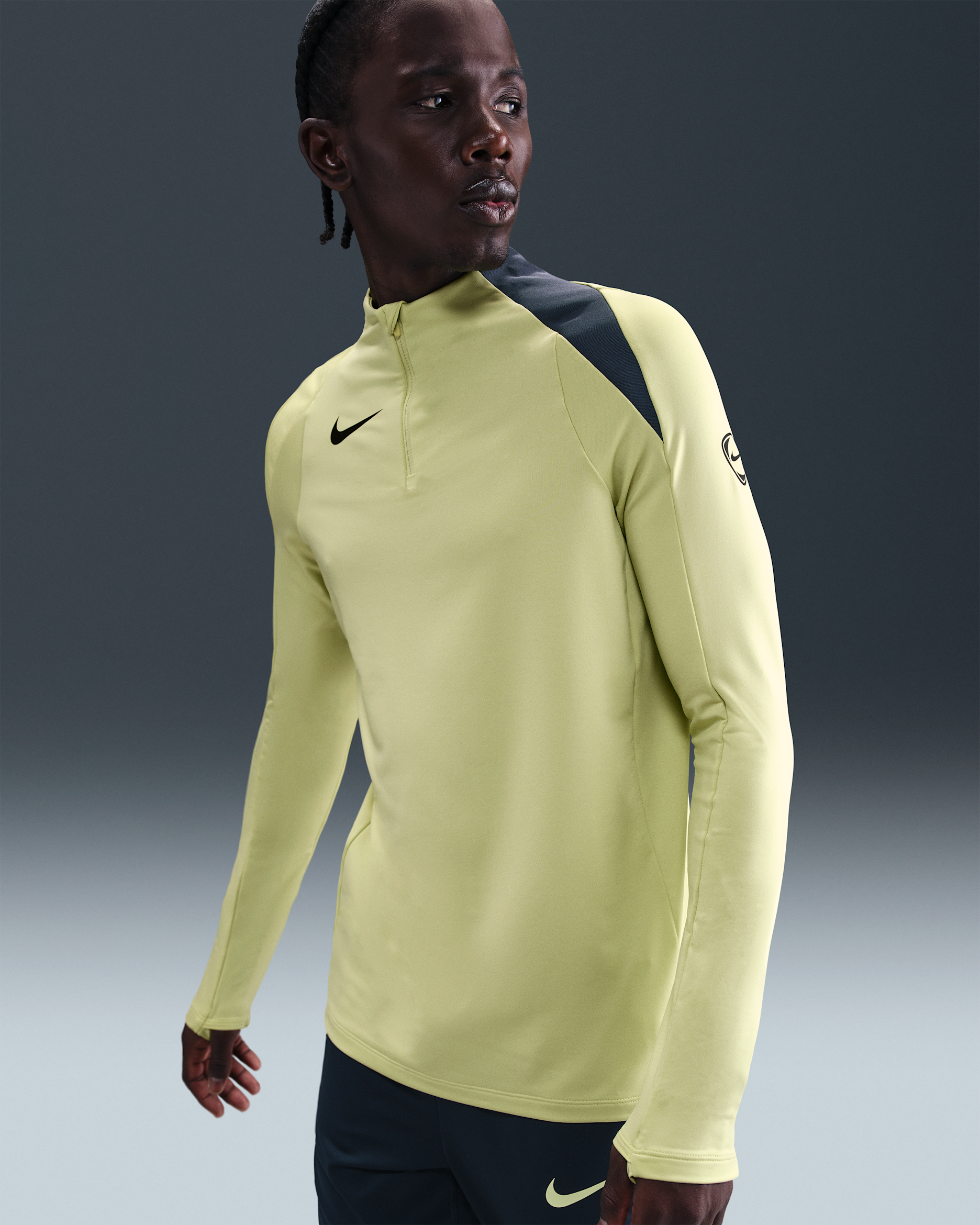 Nike Strike Men's Dri-FIT Soccer Drill Top - Limelight/Limelight/Seaweed/Black