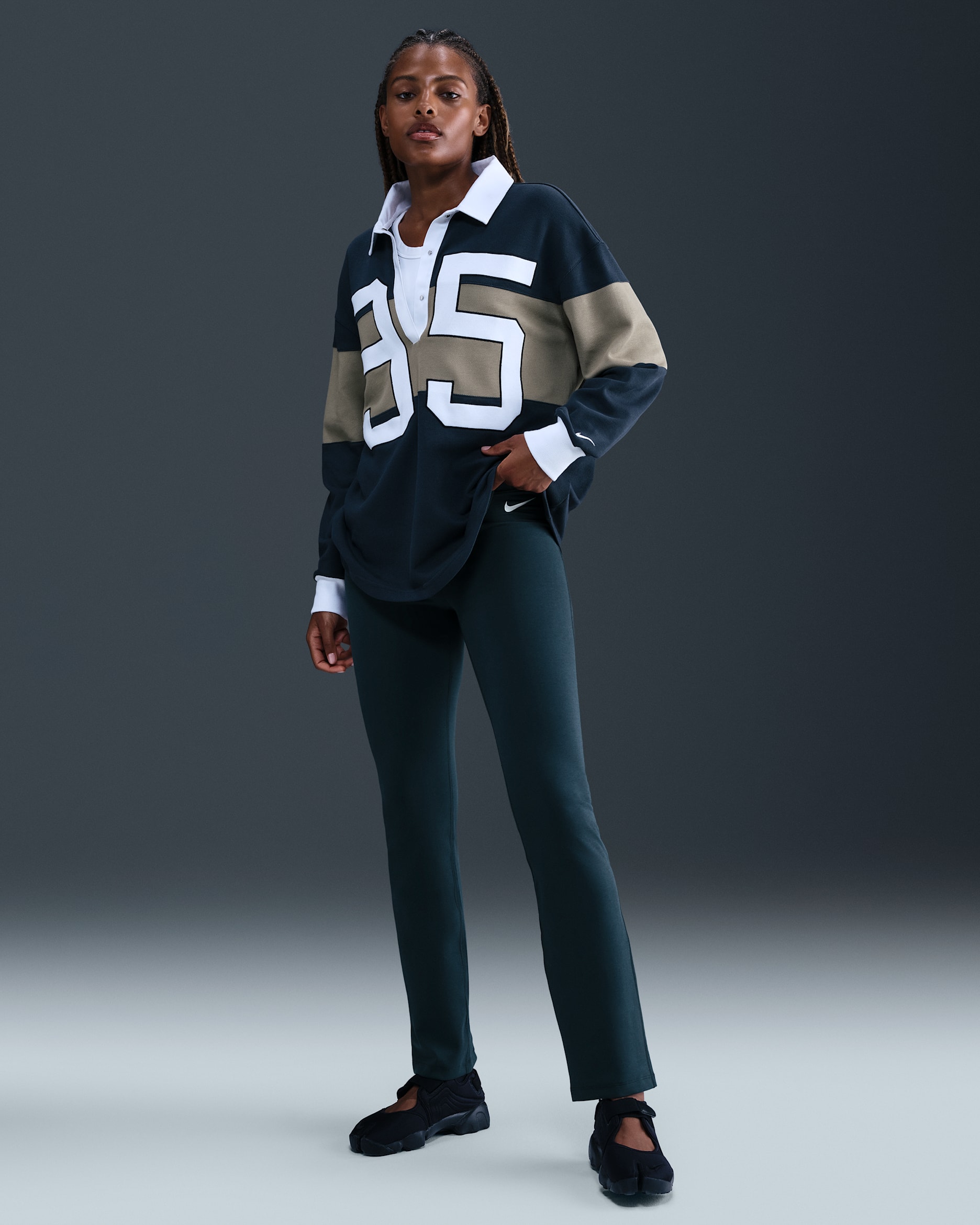 Nike Sportswear Classic Women's High-Waisted Bootcut Pants - Seaweed/Sail