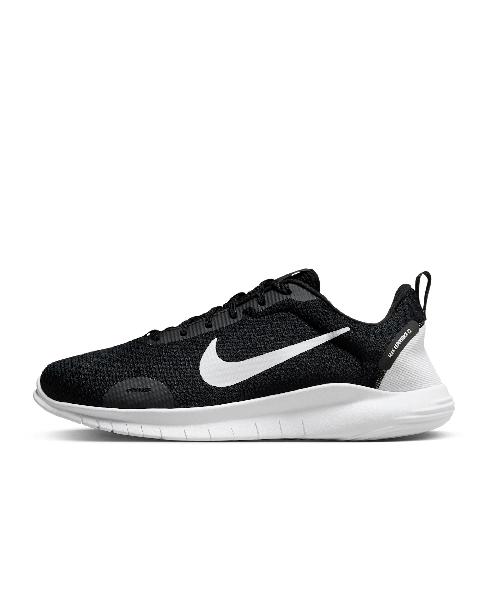Nike Flex Experience Run 12 Men's Road Running Shoes (Extra Wide) - Black/Dark Smoke Grey/White