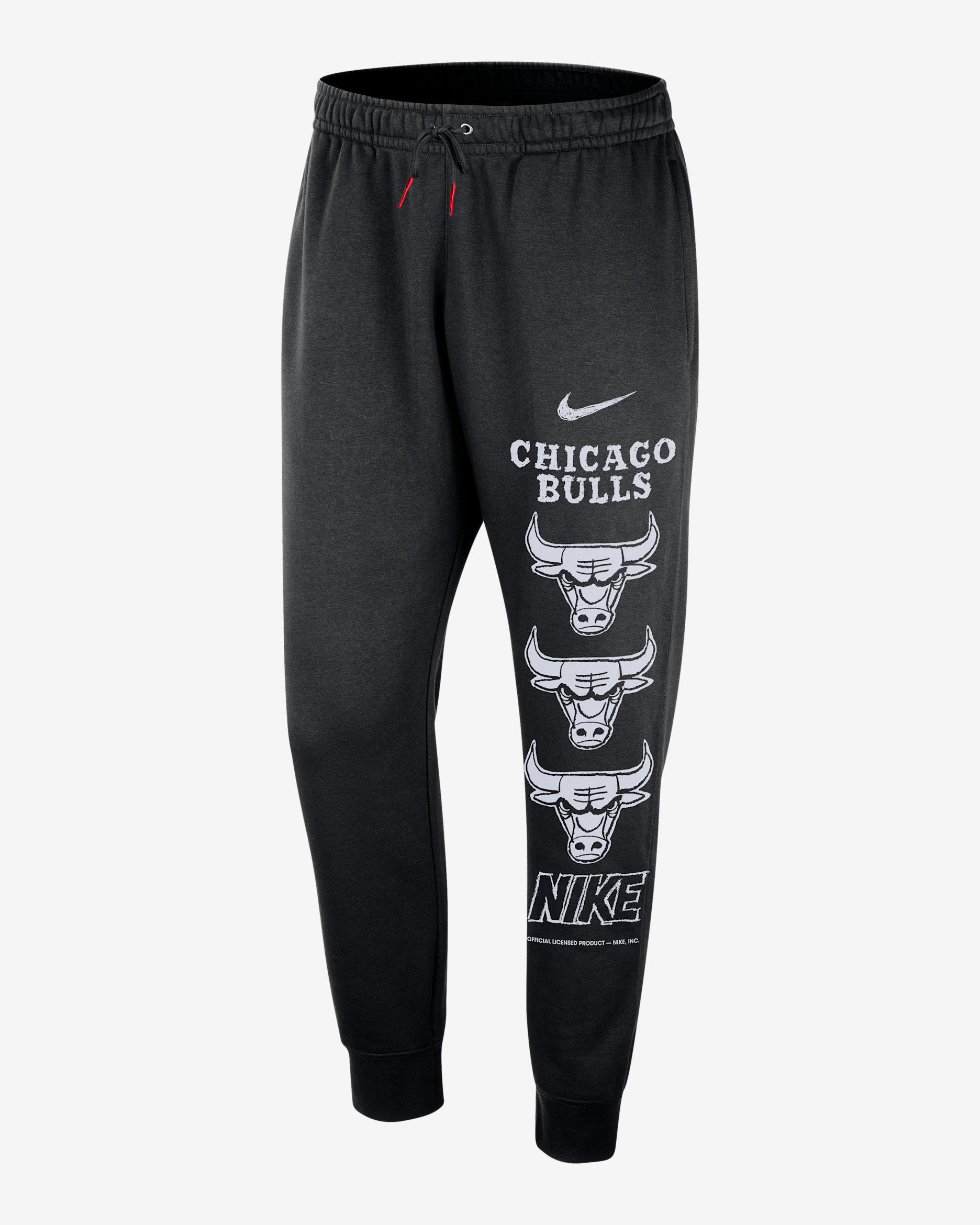 Chicago Bulls Courtside Nike NBA Club Fleece-Jogger für Herren - Schwarz/University Red