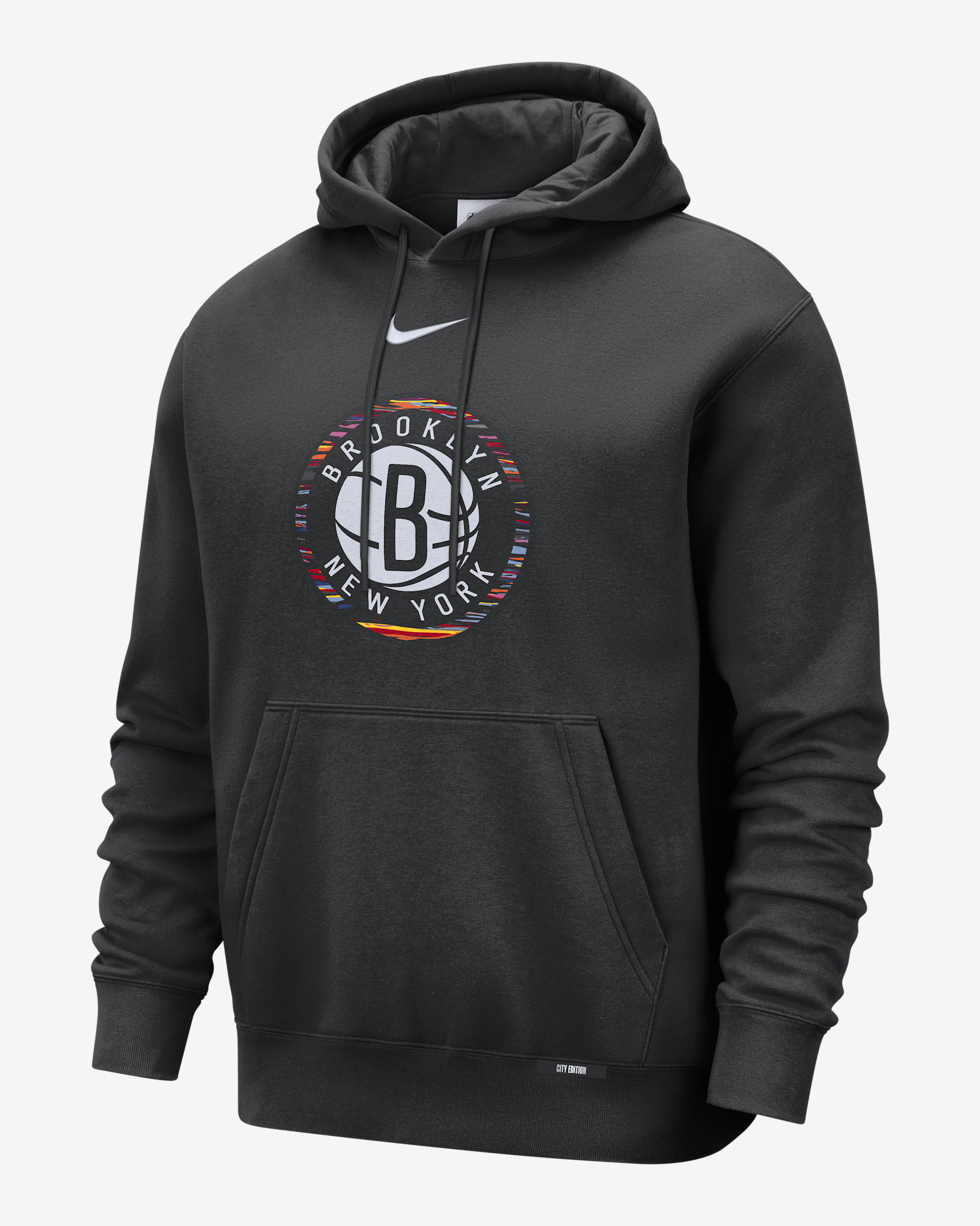 Brooklyn Nets City Edition Men's Nike Club Hoodie - Black