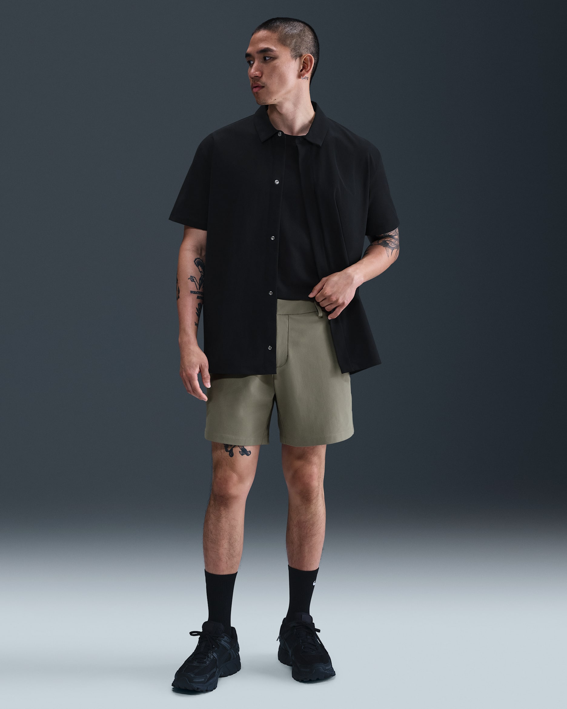 Nike 24.7 PerfectStretch Men's Dri-FIT 6" Shorts - Light Army/Black/Steel Green