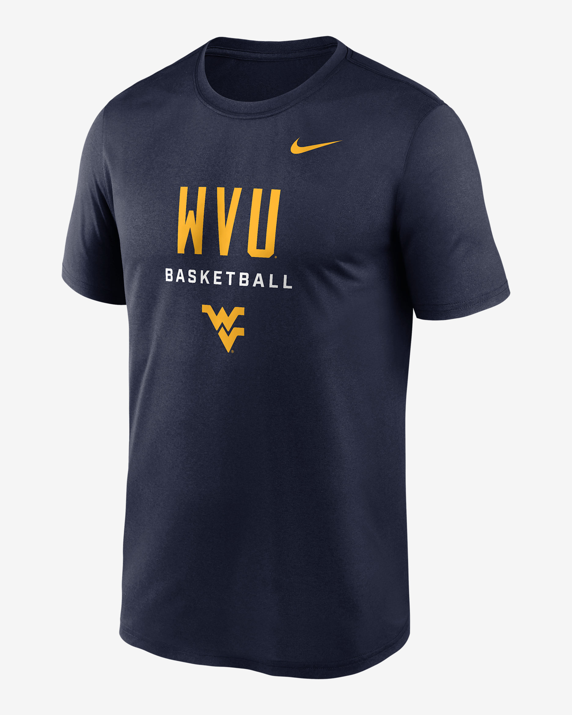 West Virginia Courtside Basketball Legend Men's Nike Dri-FIT College T-Shirt - Navy
