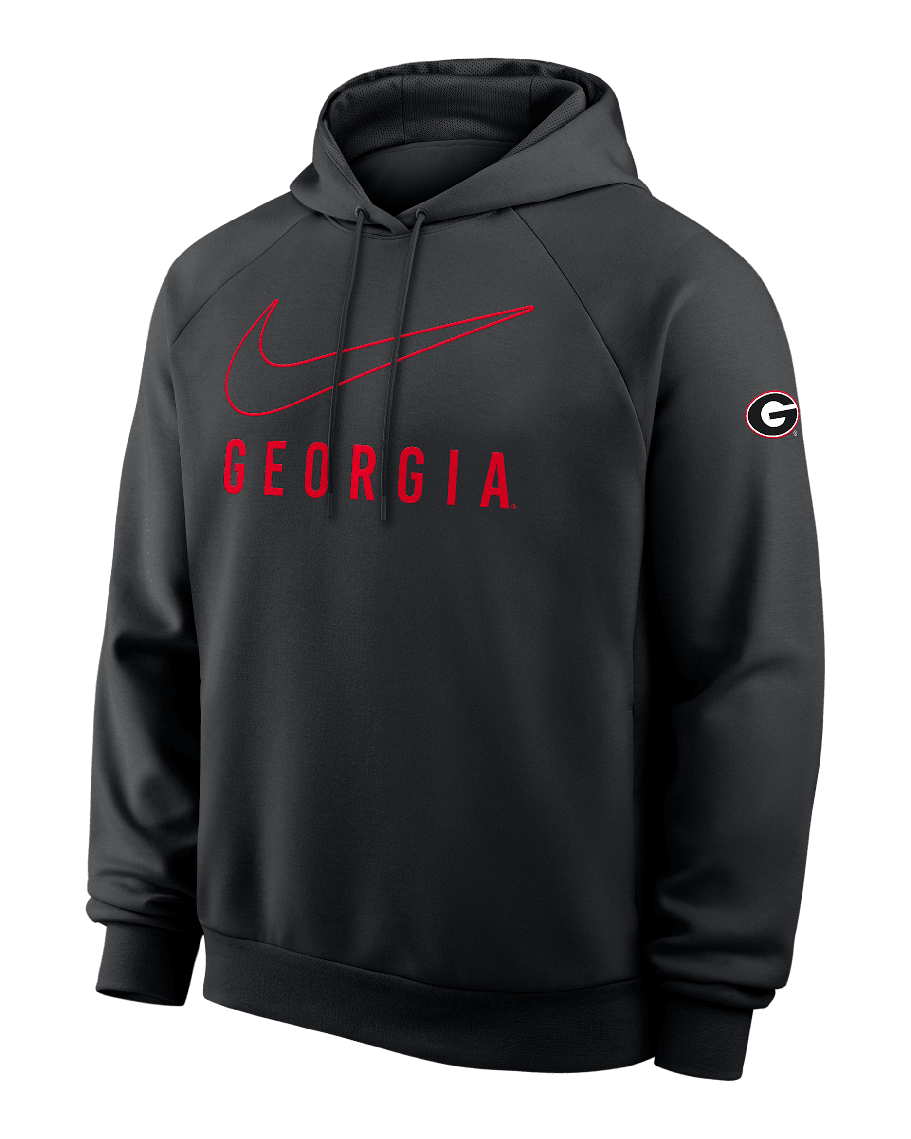 Georgia Premium Performance Men's Nike Dri-FIT College Pullover Hoodie - Black
