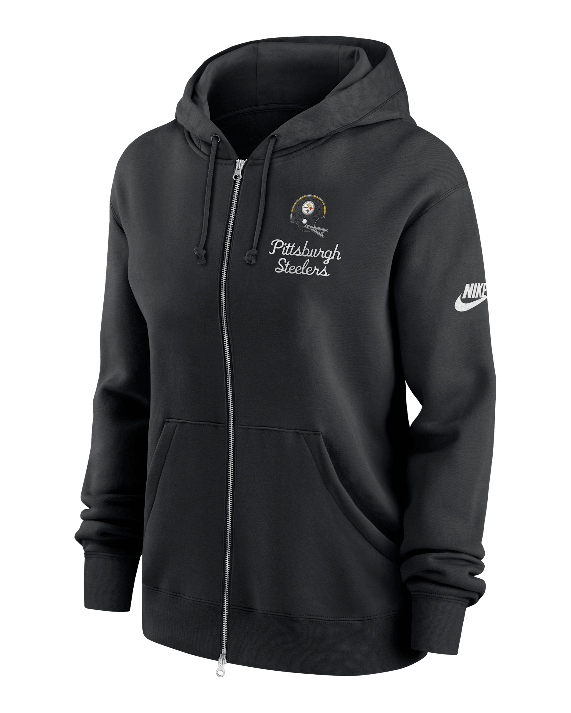Pittsburgh Steelers Phoenix Rewind Women's Nike NFL Full-Zip Hoodie - Black