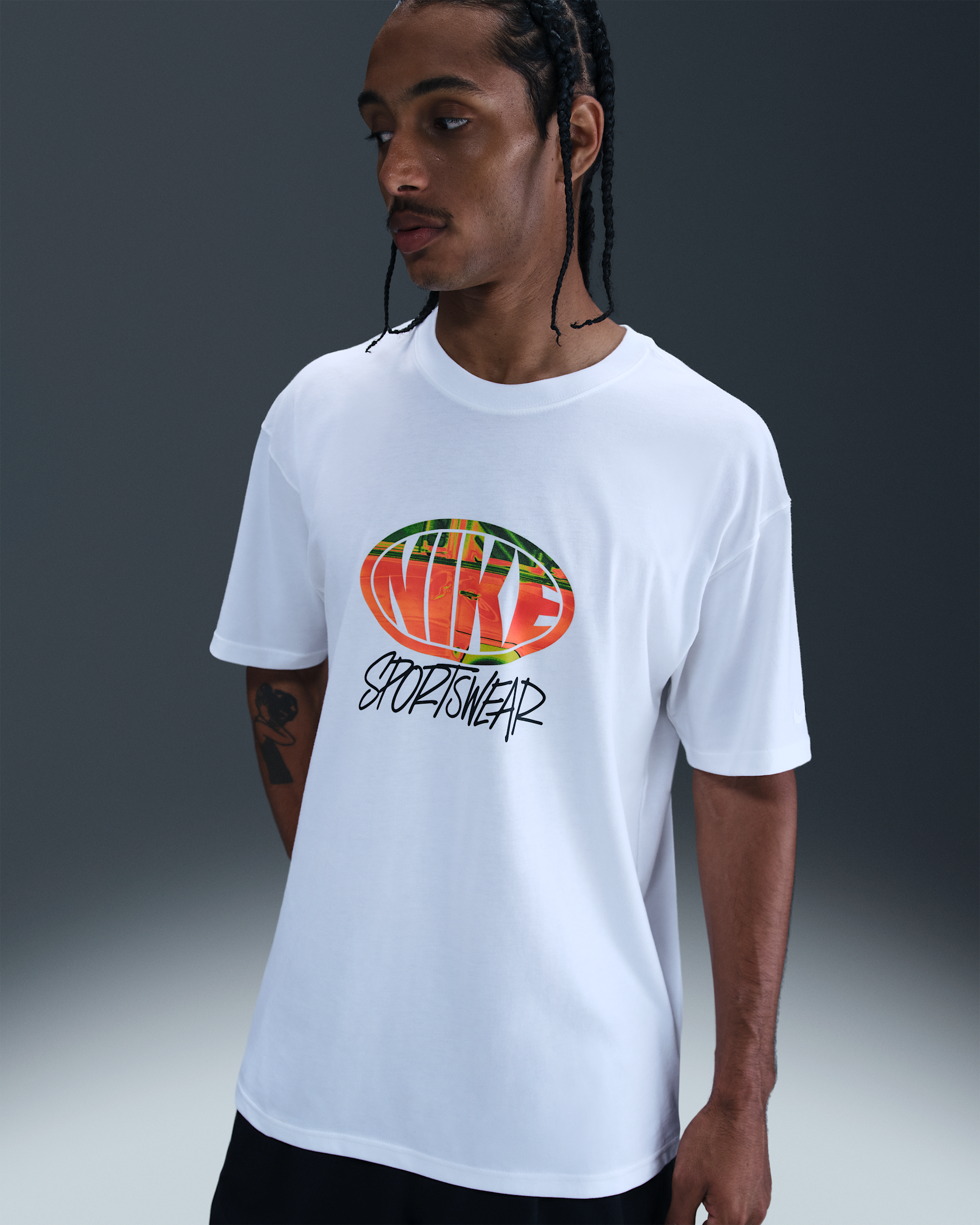 Playera Max90 para hombre Nike Sportswear - Blanco/Negro/Blanco