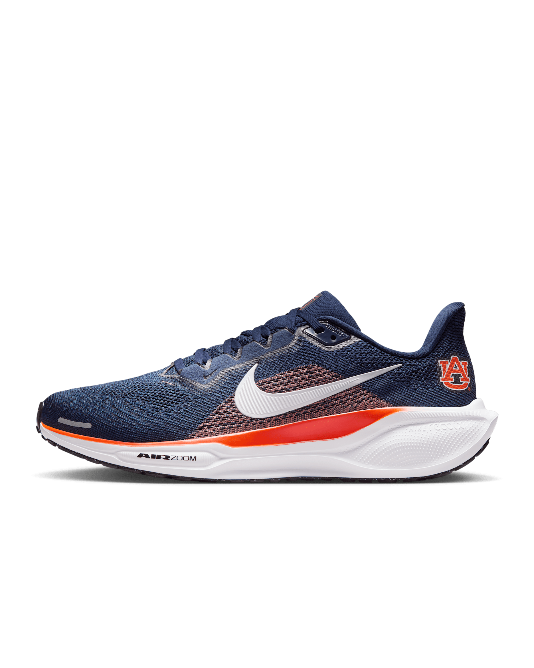 Auburn Pegasus 41 Men's Nike College Road Running Shoes - College Navy/Team Orange/White