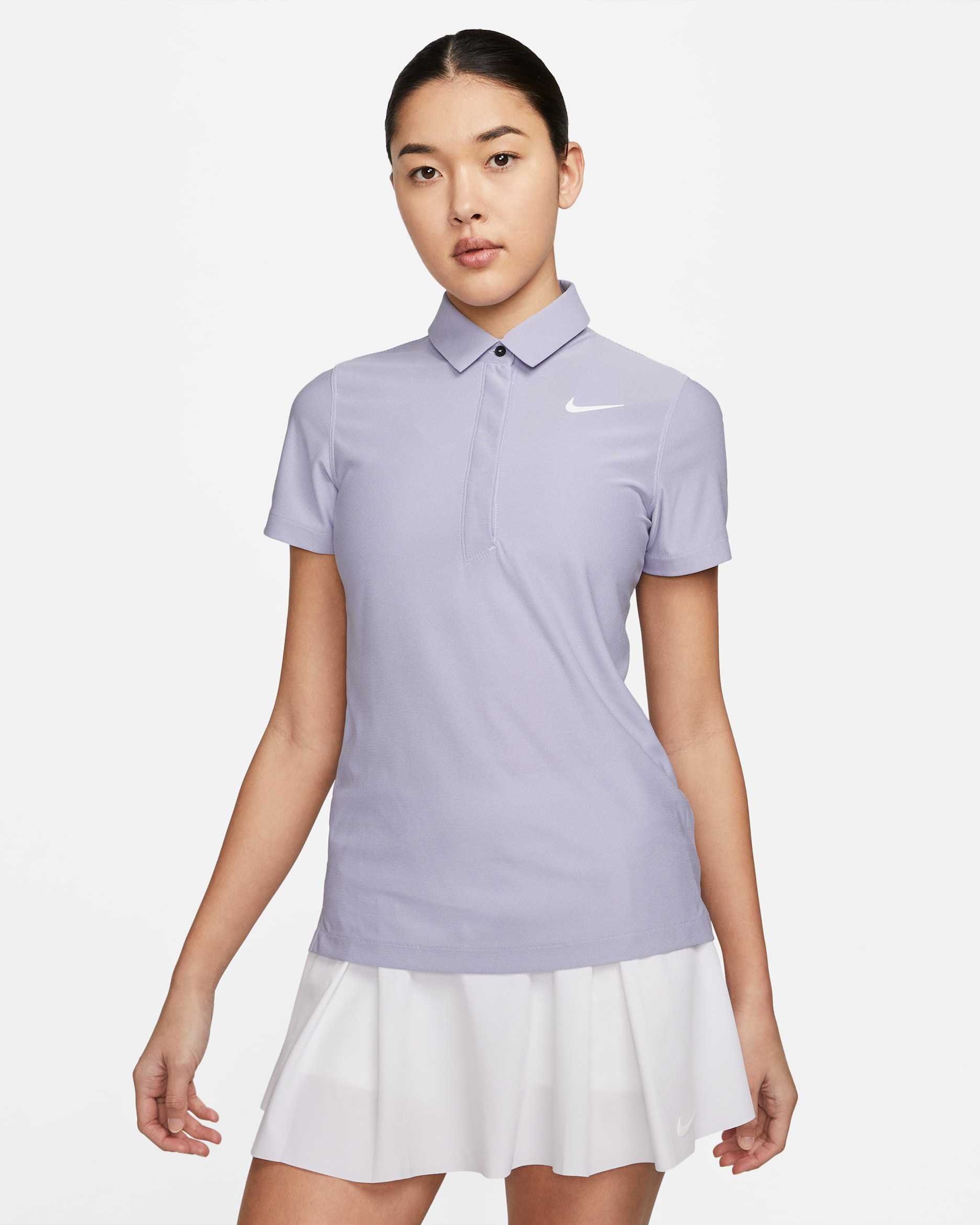 Nike Dri-FIT ADV Tour Women's Short-sleeve Golf Polo - Oxygen Purple/White