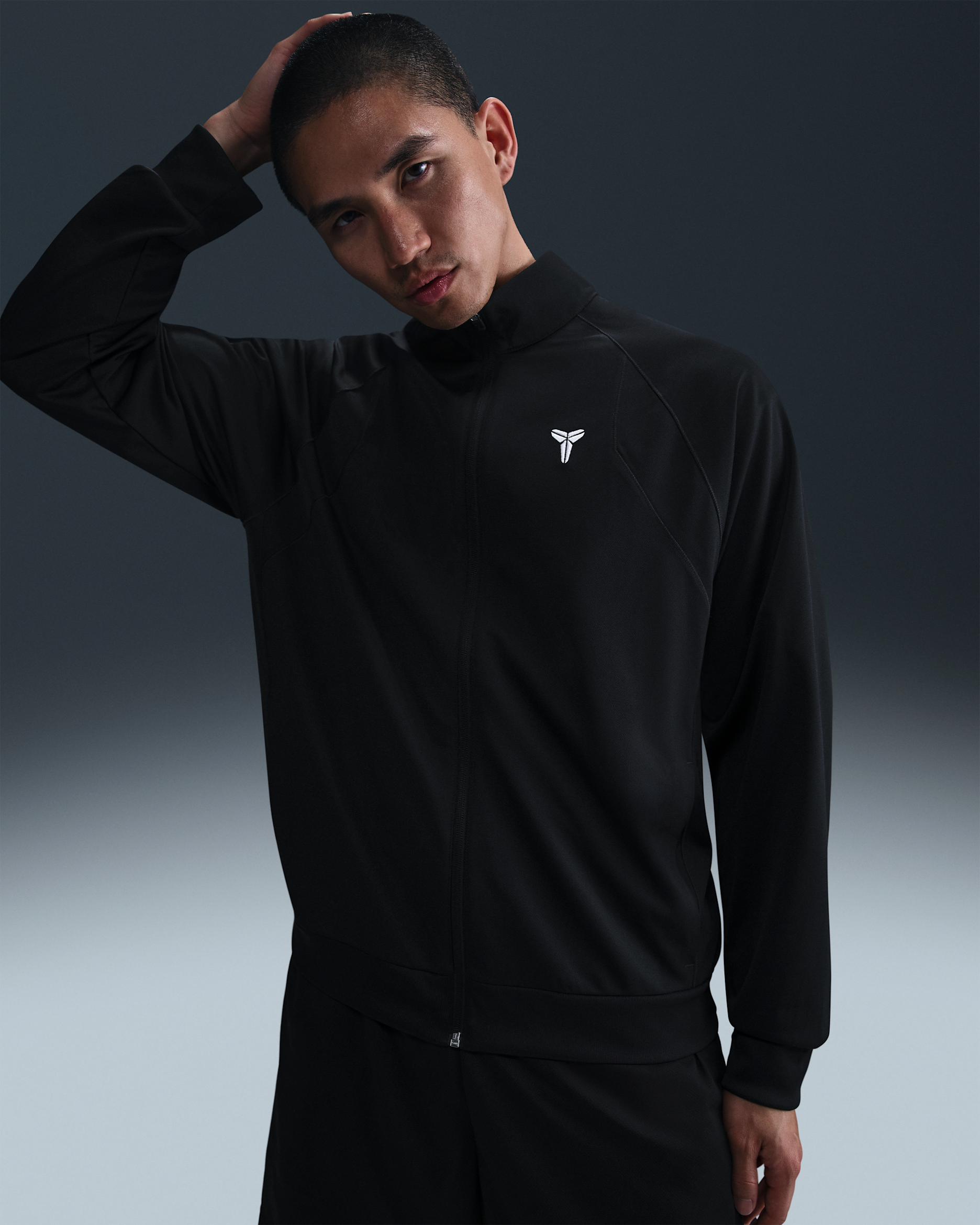 코비 드라이 핏 니트 재킷 - 블랙/블랙/화이트