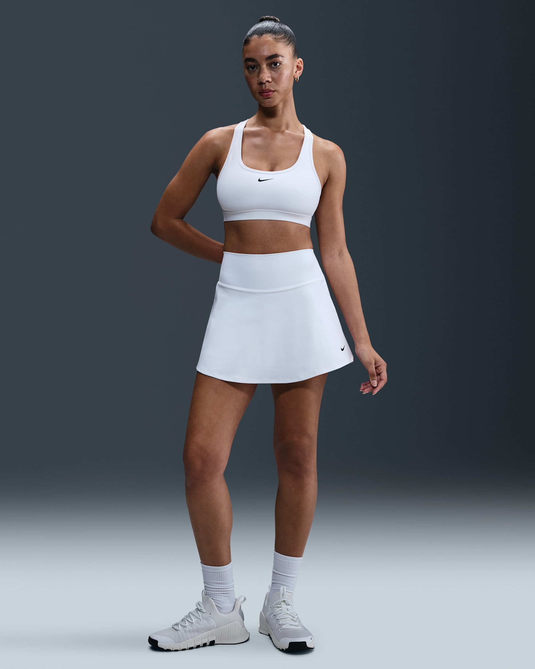 Nike One Women's Dri-FIT Skirt - White/Black