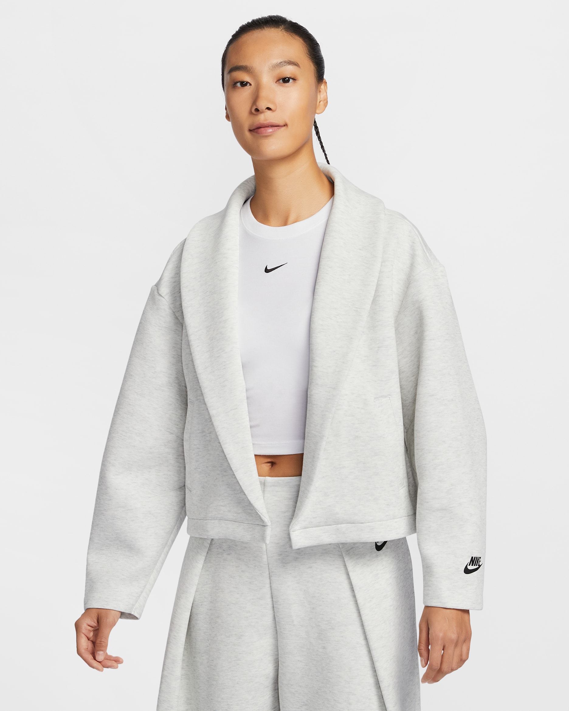 ナイキ スポーツウェア テック フリース ウィメンズ オーバーサイズド ブレザー - ライトグレー/ヘザー/ブラック
