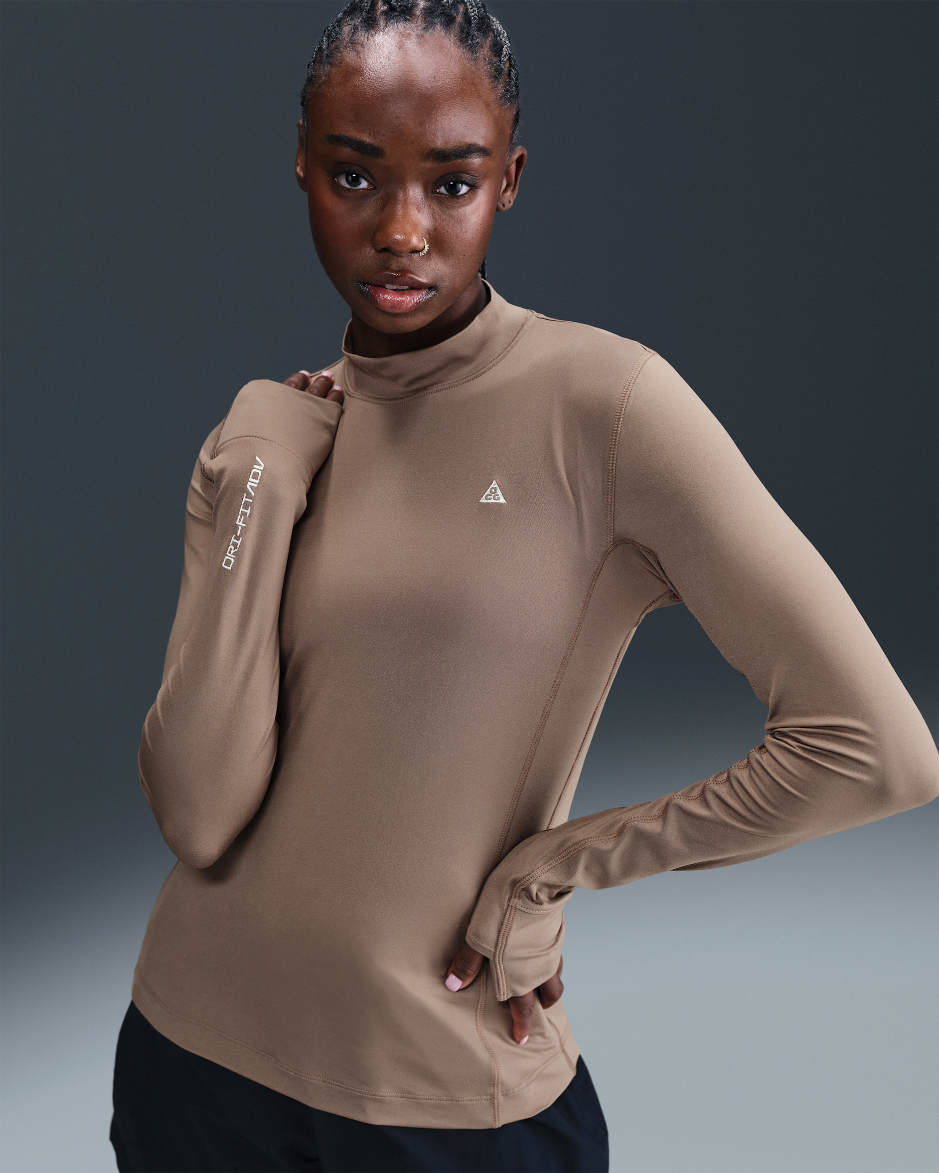 Nike ACG "Goat Rocks" Women's Dri-FIT ADV Long-Sleeve Top - Mink Brown/Summit White
