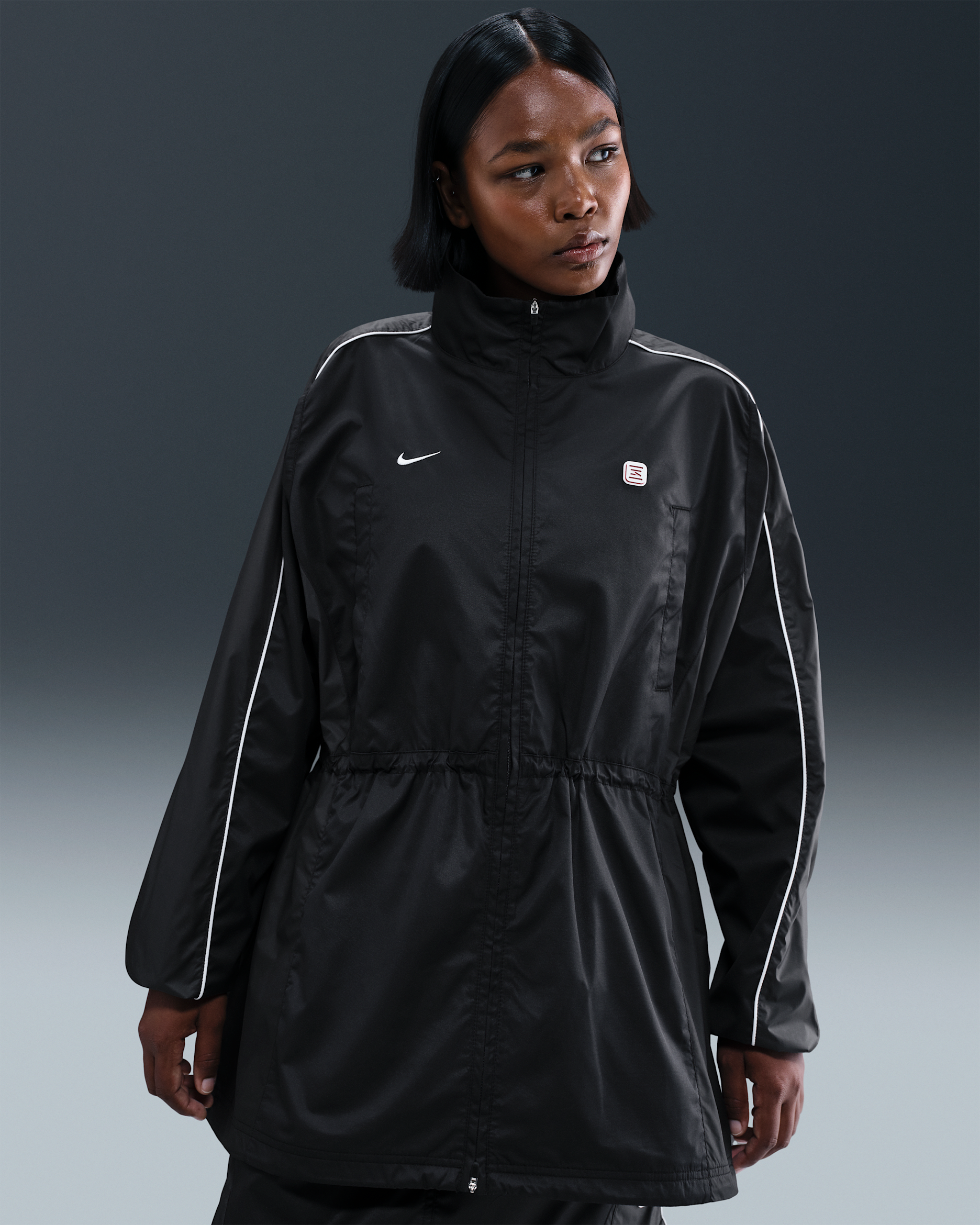 Γυναικείο υφαντό τζάκετ Nike Sportswear Shox - Μαύρο/Anthracite/Anthracite