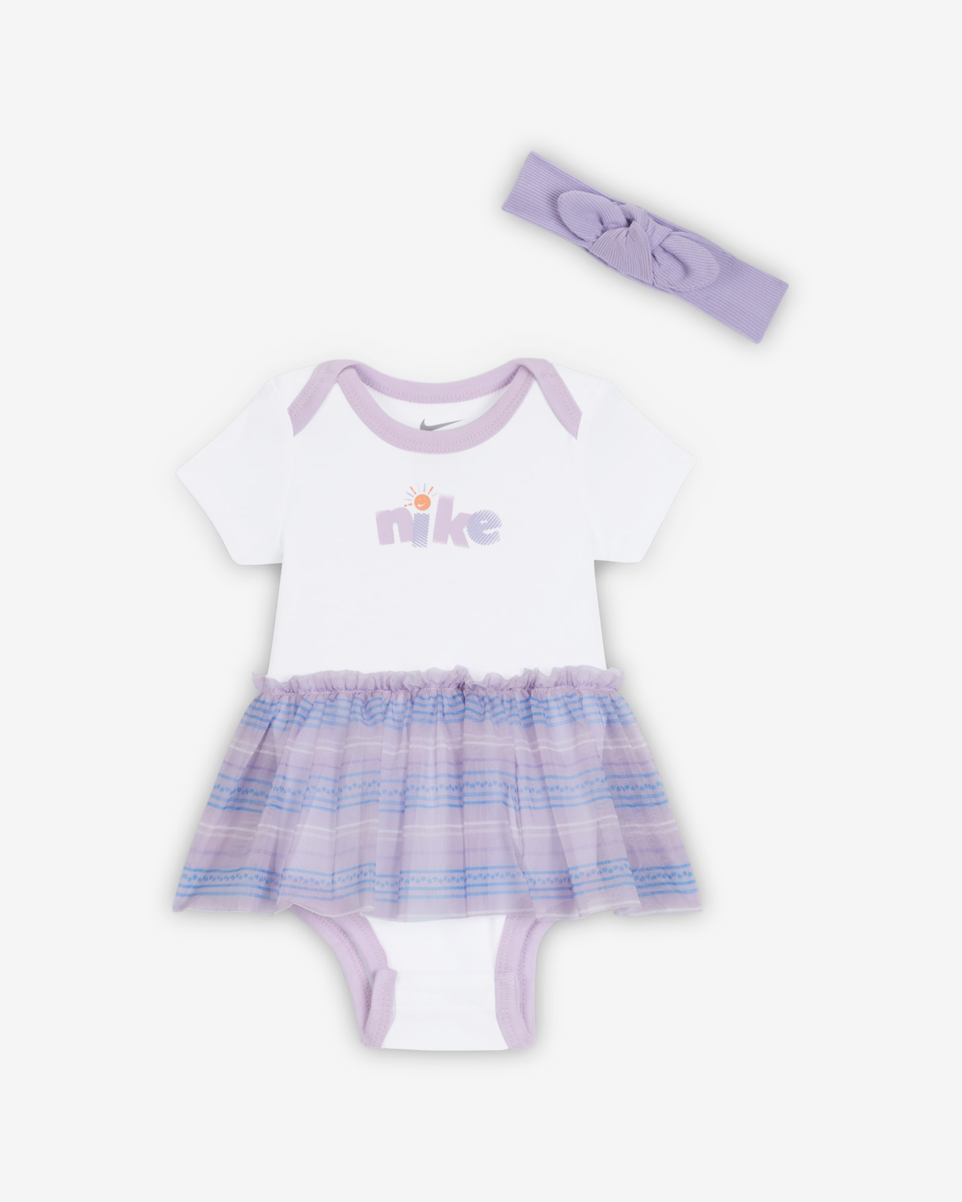 Conjunto de tutú de dos piezas Sunny Swoosh para bebé Nike - Muñeca