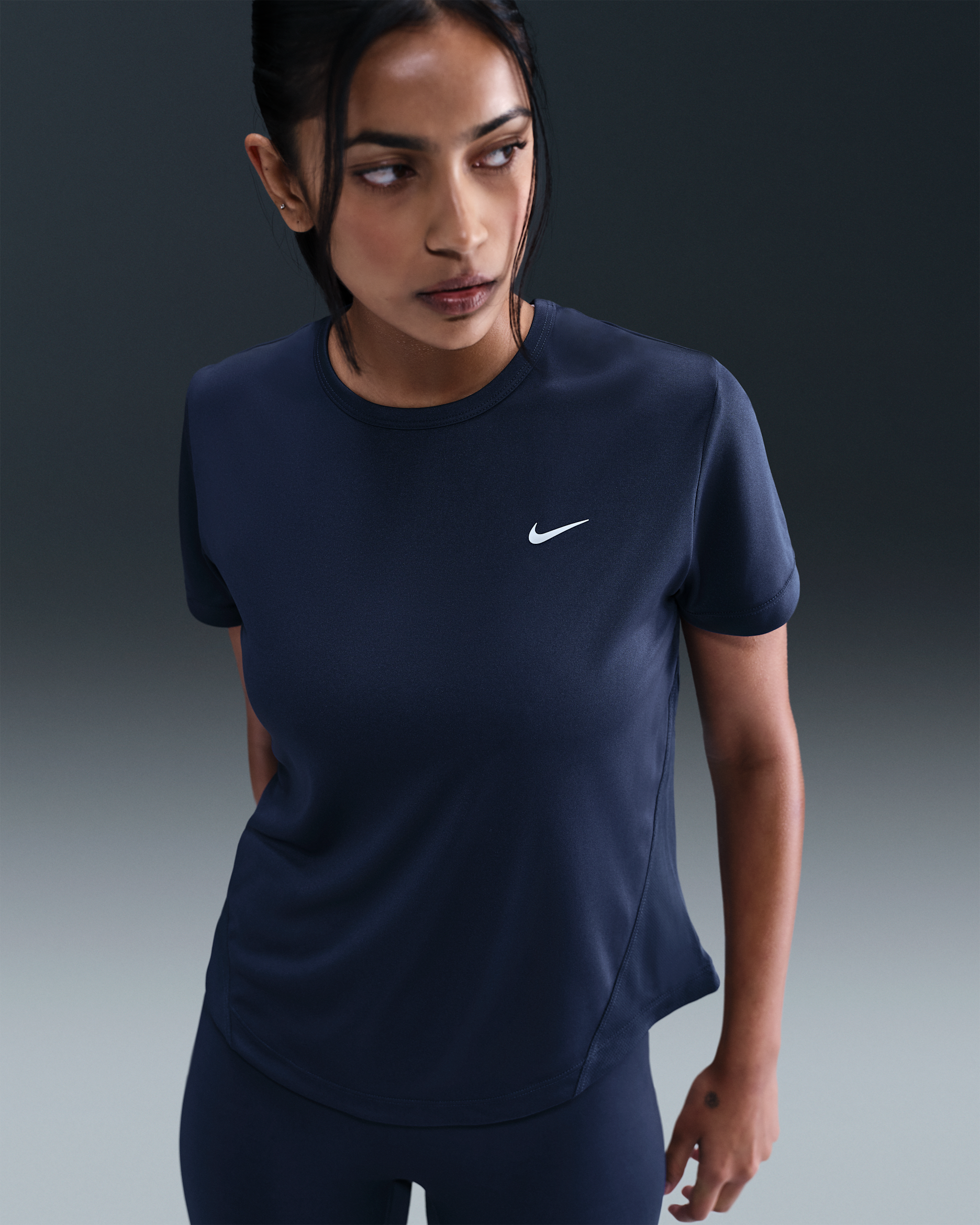 Nike Tempo Women's Dri-FIT Short-Sleeve Running Top - Midnight Navy
