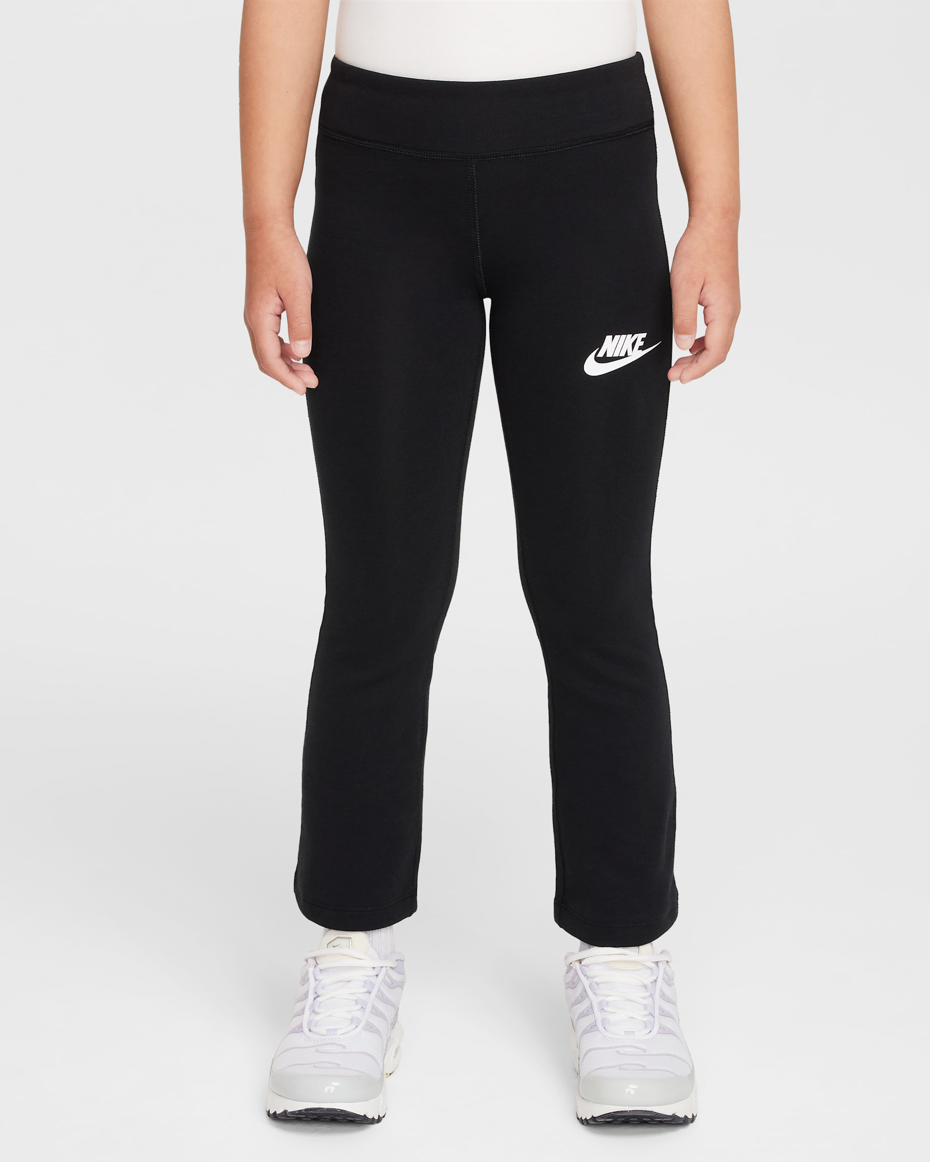 Nike Dri-FIT-Leggings mit ausgestelltem Bein (jüngere Kinder) - Schwarz