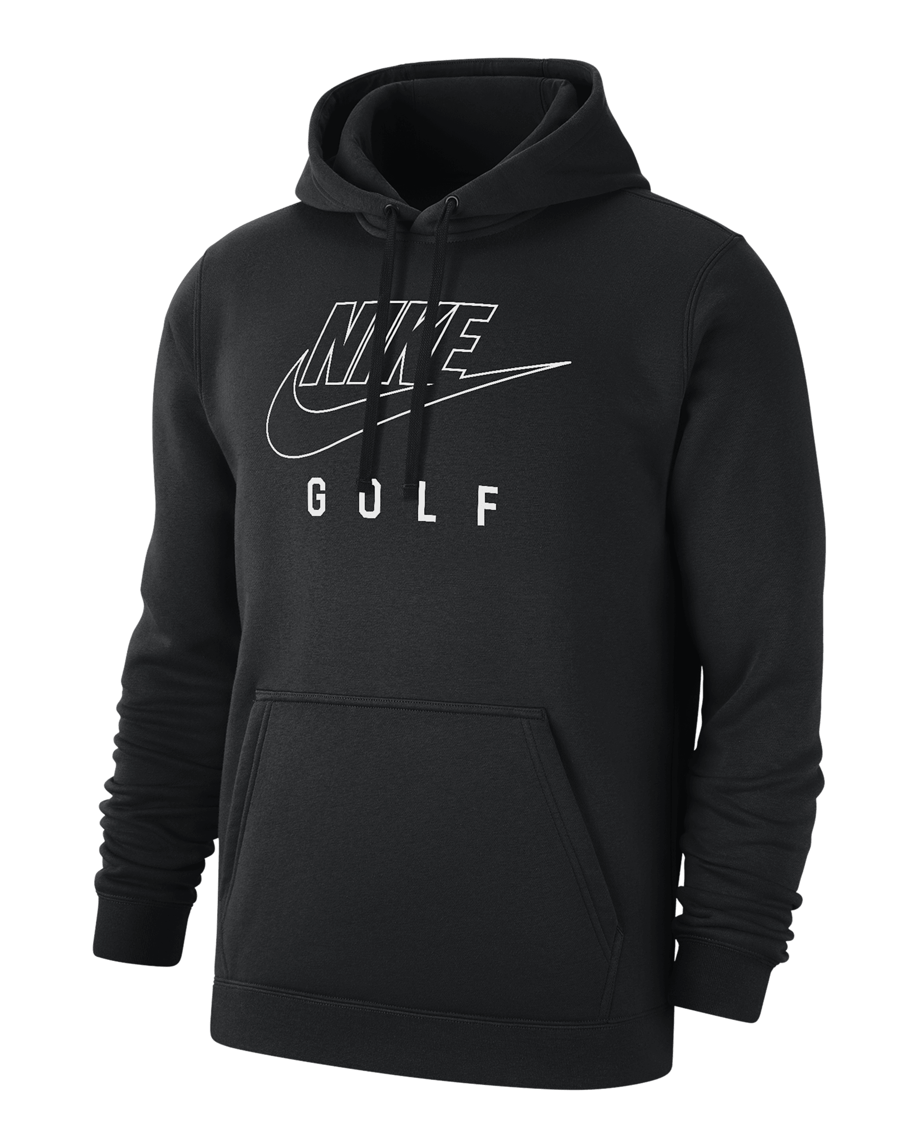 Sudadera con gorro sin cierre de golf para hombre Nike Swoosh Club Fleece - Negro