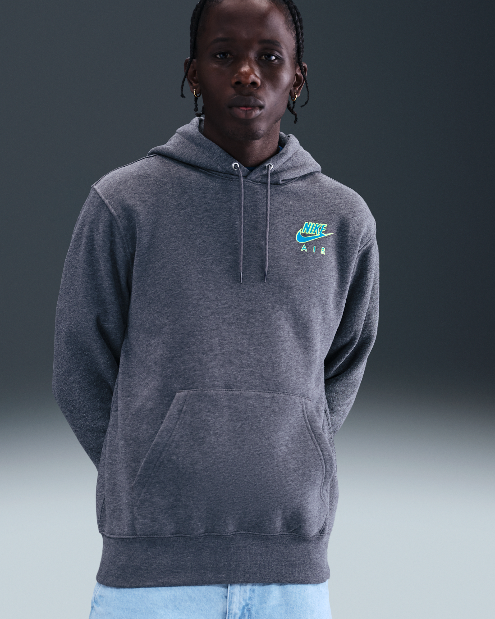 Nike Sportswear Club Pullover Fleece Hoodie - Charcoal Heather